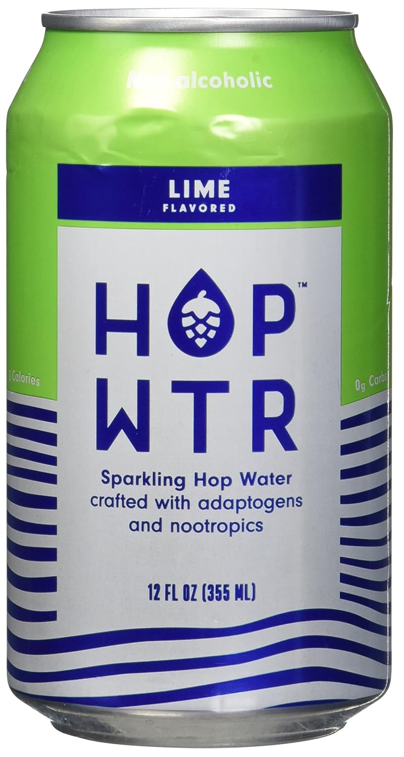 Hop Wtr Lime Sparkling Hop Water, 12 FZ