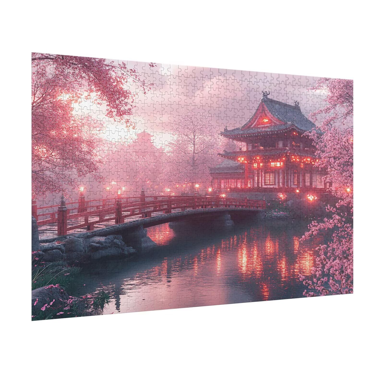 1500 sztuk puzzli dla dorosłych kwiat wiśni puzzle gry, n-876