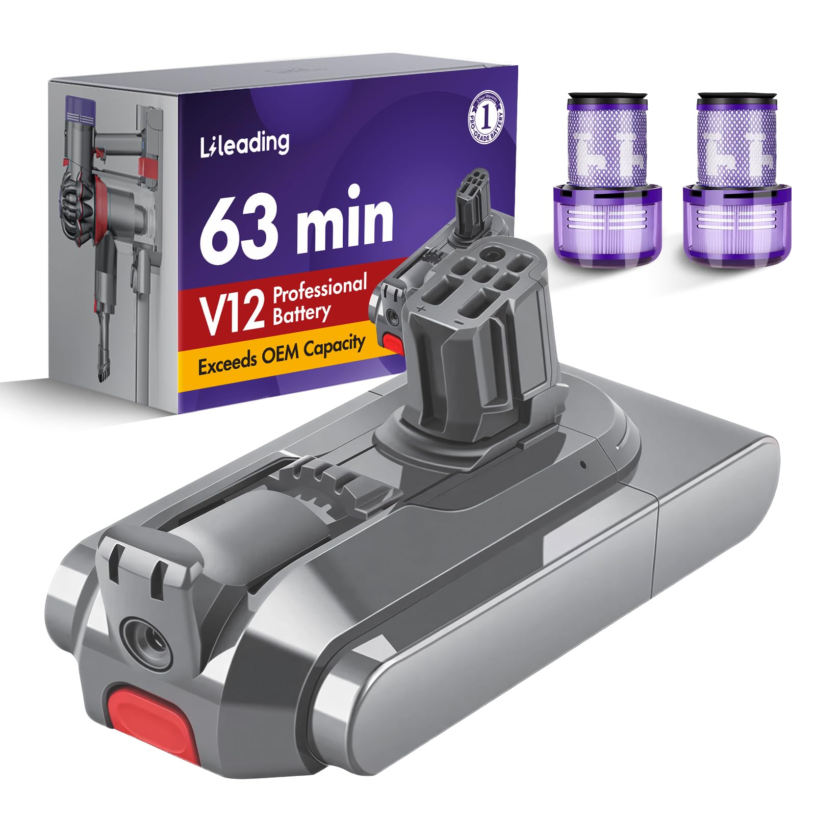 V12 Detect Slim Battery 75.6Wh, Fits SV20/SV26/SV30