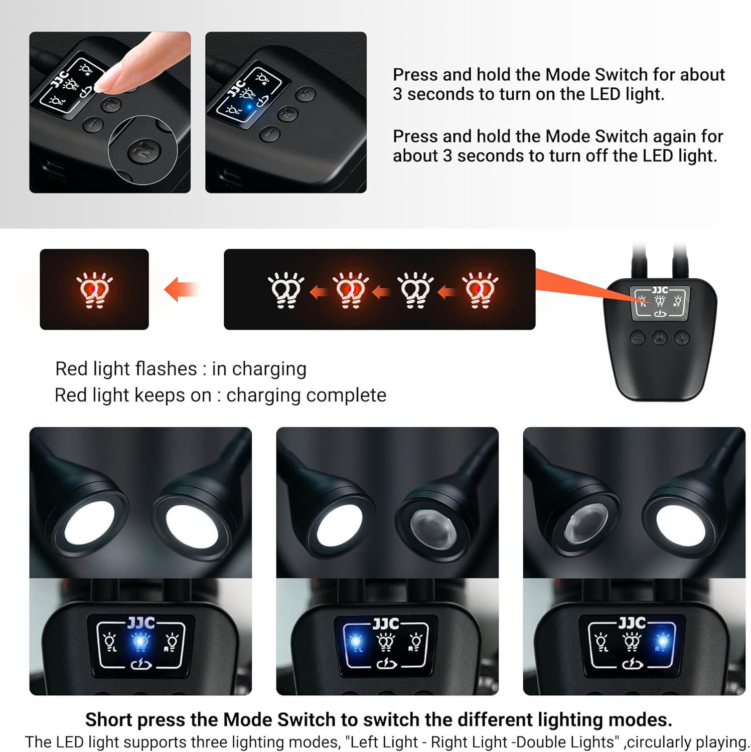 LED Macro Arm Light with 10 Level Ajustable Brightness,CRI 95+ 5600K Macro Photography Lighting Support Type-C Charge for DSLR Mirrorless Camera for Insect Plant Jewelry Close-up Shooting