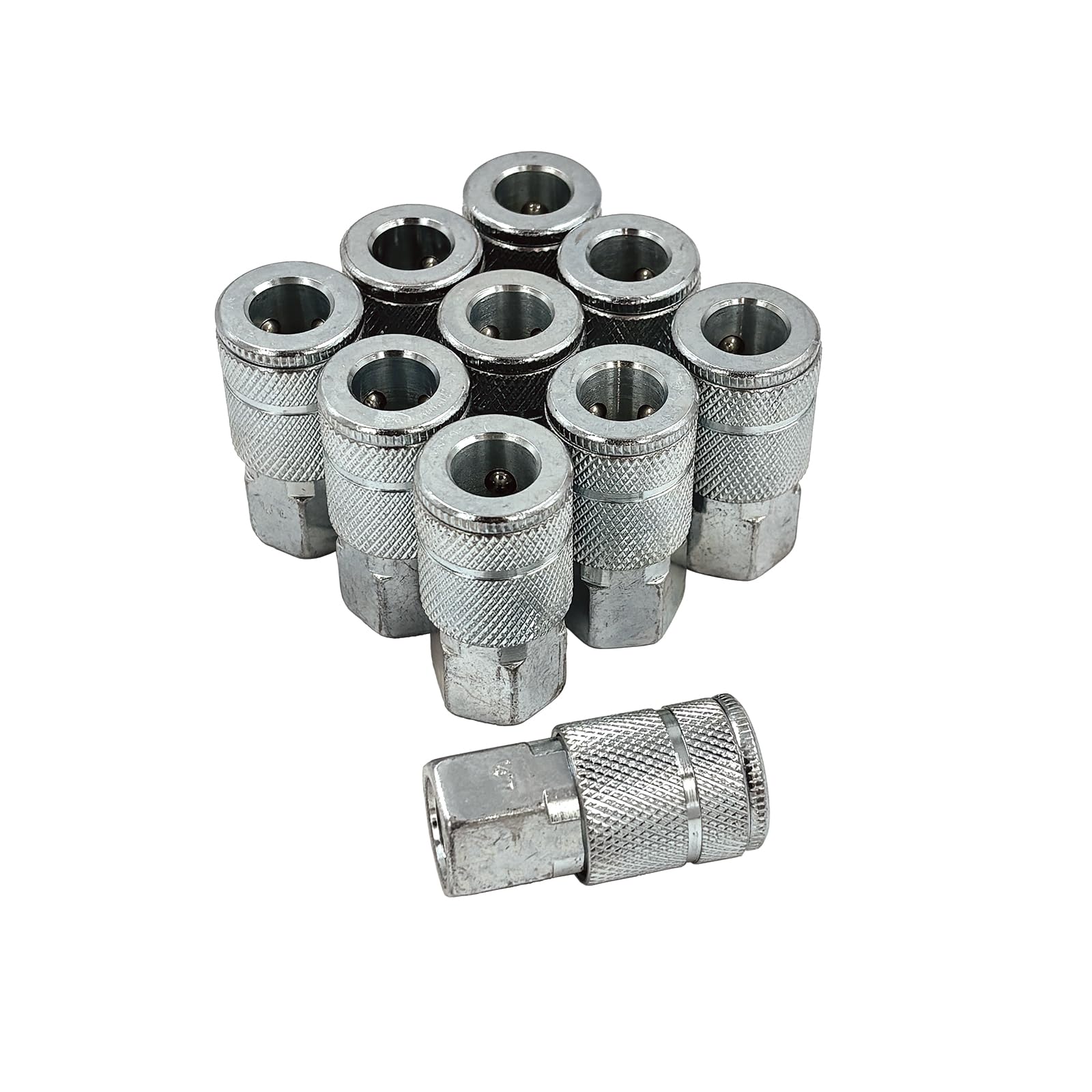 PRIMEFIT tc1414fs6-b10-p 1/4-inch 6-ball acero hembra Automotive acoplador Contratista unidades, 10 unidades)