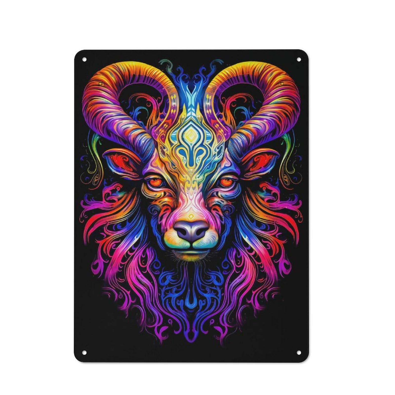 Shed Metal Sign with Goat Vibrant Design 40x30cm, Outdoor Room Shed Wall Decor for Shed, Garden Room, Porch Or Garage
