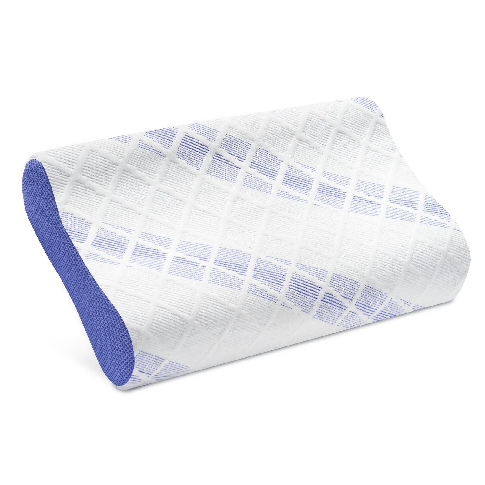 LAMB Oreiller orthopédique en mousse à mémoire de forme réglable en hauteur, coussin de soutien de la nuque, coussin de sommeil ergonomique, lavable, convient pour le dos et la position latérale