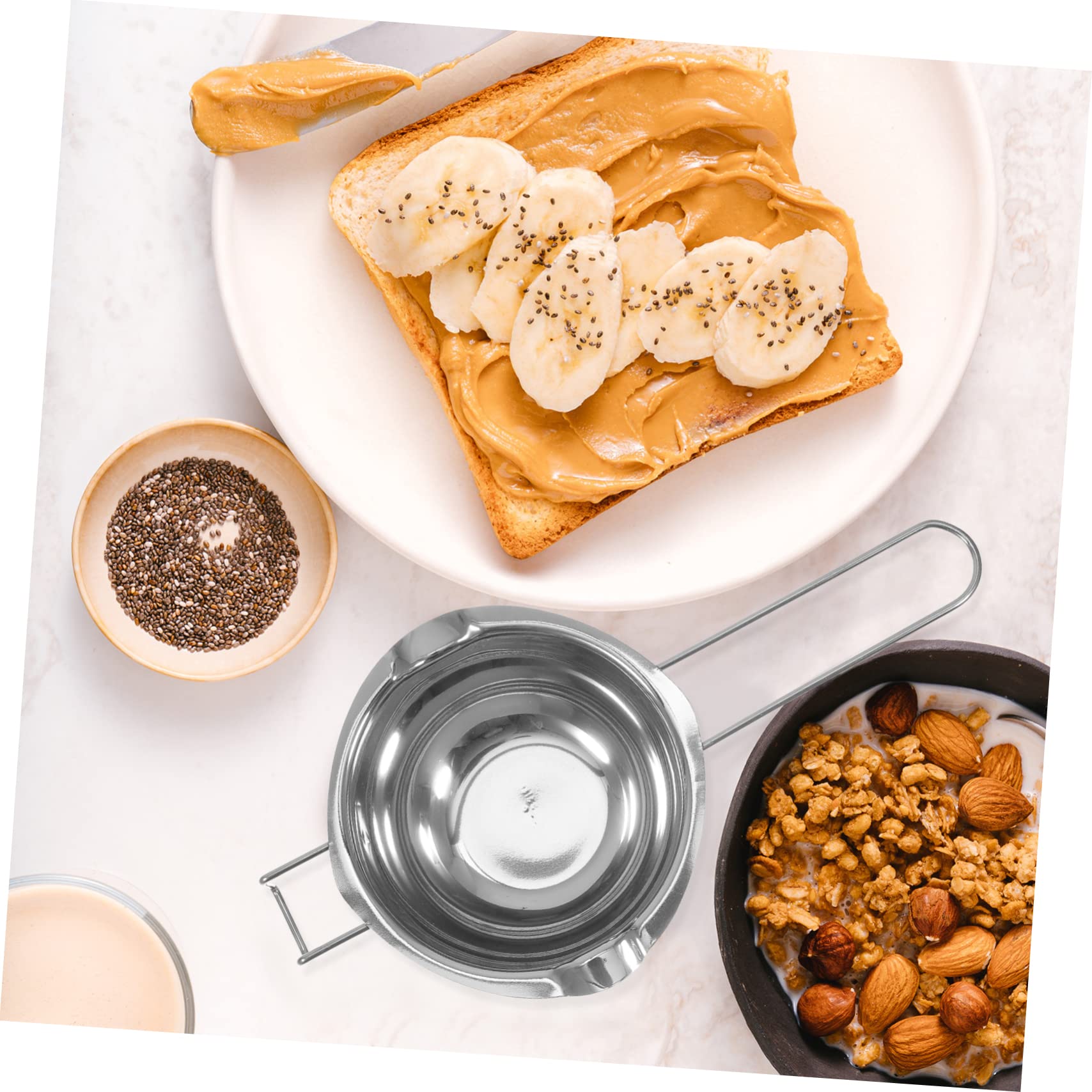 STOBAZA Stainless Steel Melting Pot Large Double Boiler for Chocolate Butter Candy Cheese Melting Kitchen Essential