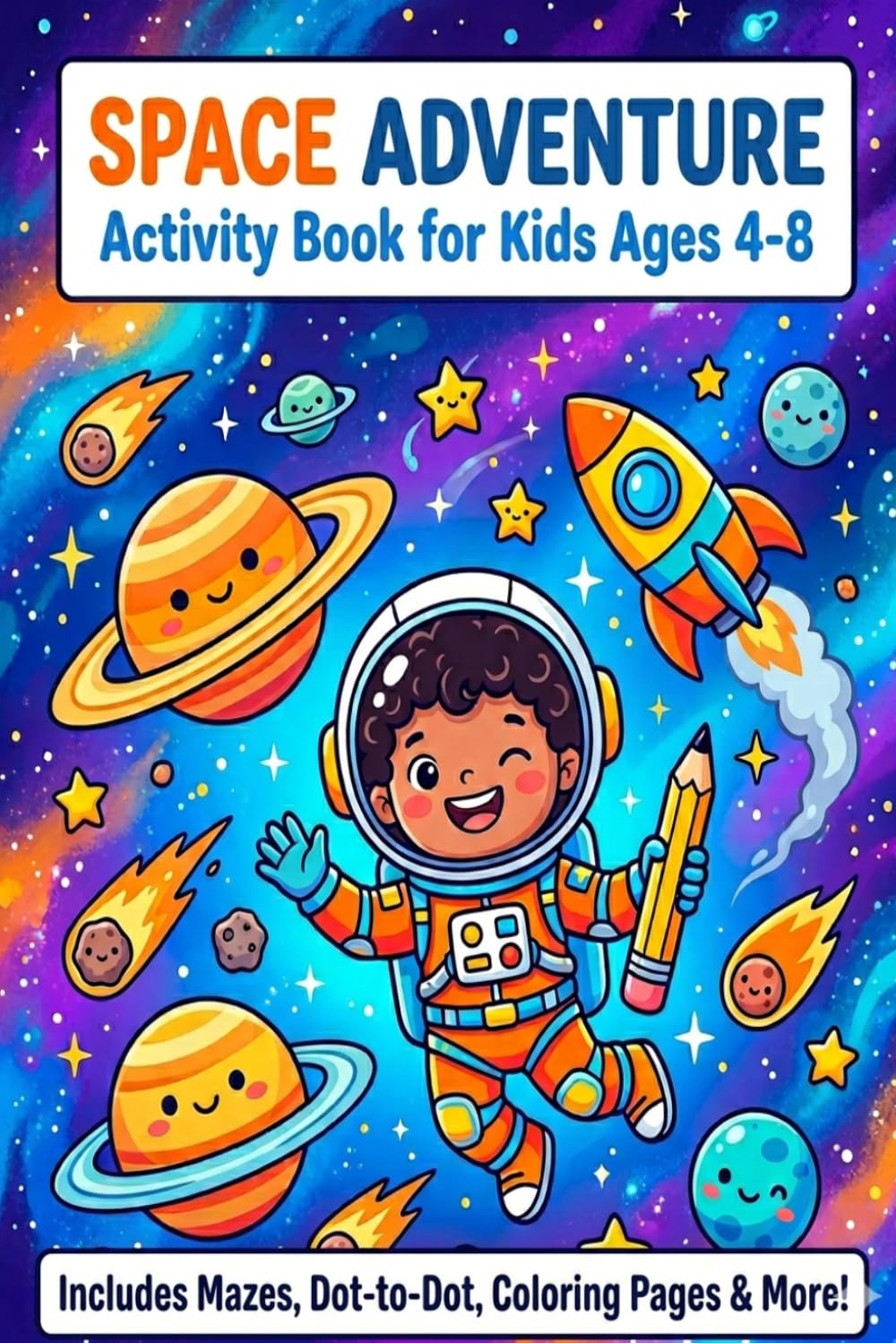 SPACE ADVENTURE: Activity Book for Kids Ages 4-8