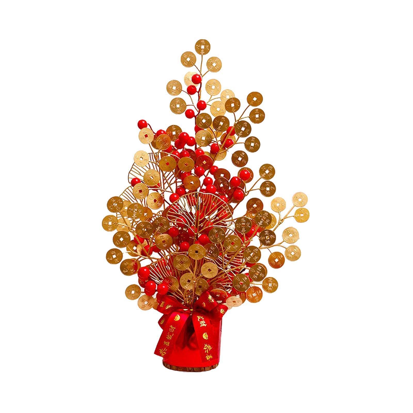 PIXZCSA Festive Feng Shui Decor Chinese New Year Artificial Bouquet Lovely Spring Festival Ornament Delicate And Charming Foam