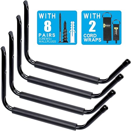 Garage Hooks Heavy Duty - 11 Inch Large Wall Mount Storage Hanger, 4 Pack Long H - View #7