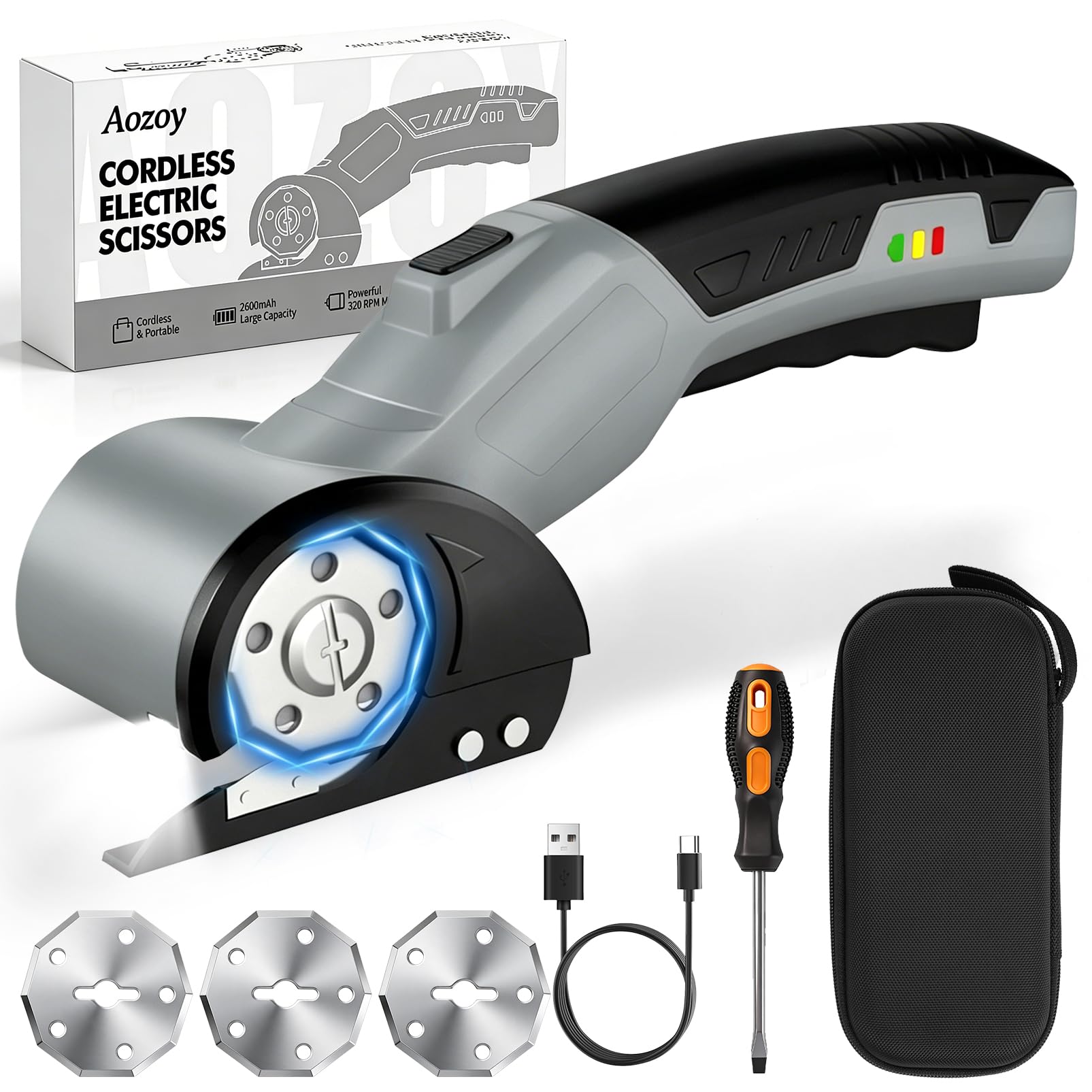 Photo 1 of AOZOY Cordless Electric Scissors Cardboard Cutter