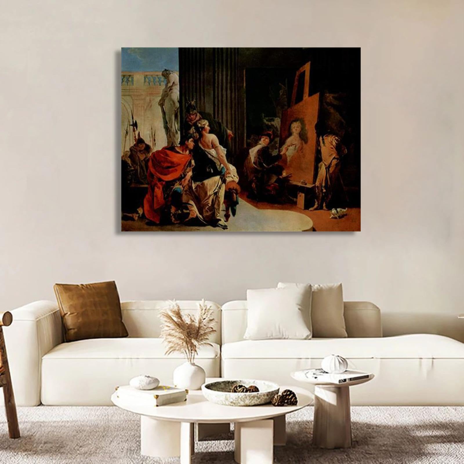 TNGHHSGA Im Atelier des Apeles Leinwanddruck Von Giovanni Battista Tiepolo – Barock-Rokoko-Meisterwerk, Venezianische Schule Malerei, Dekorative öLgemäLde FüR Home Gallery 20x26cm