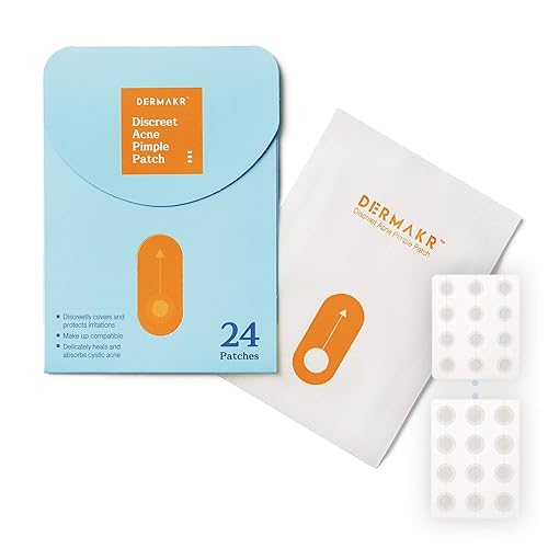 Miniatura 9 de DERMAKR Parche discreto para espinillas para acné  Solución de cobertura y tratamiento para acné quístico y espinillas  Calcomanías faciales