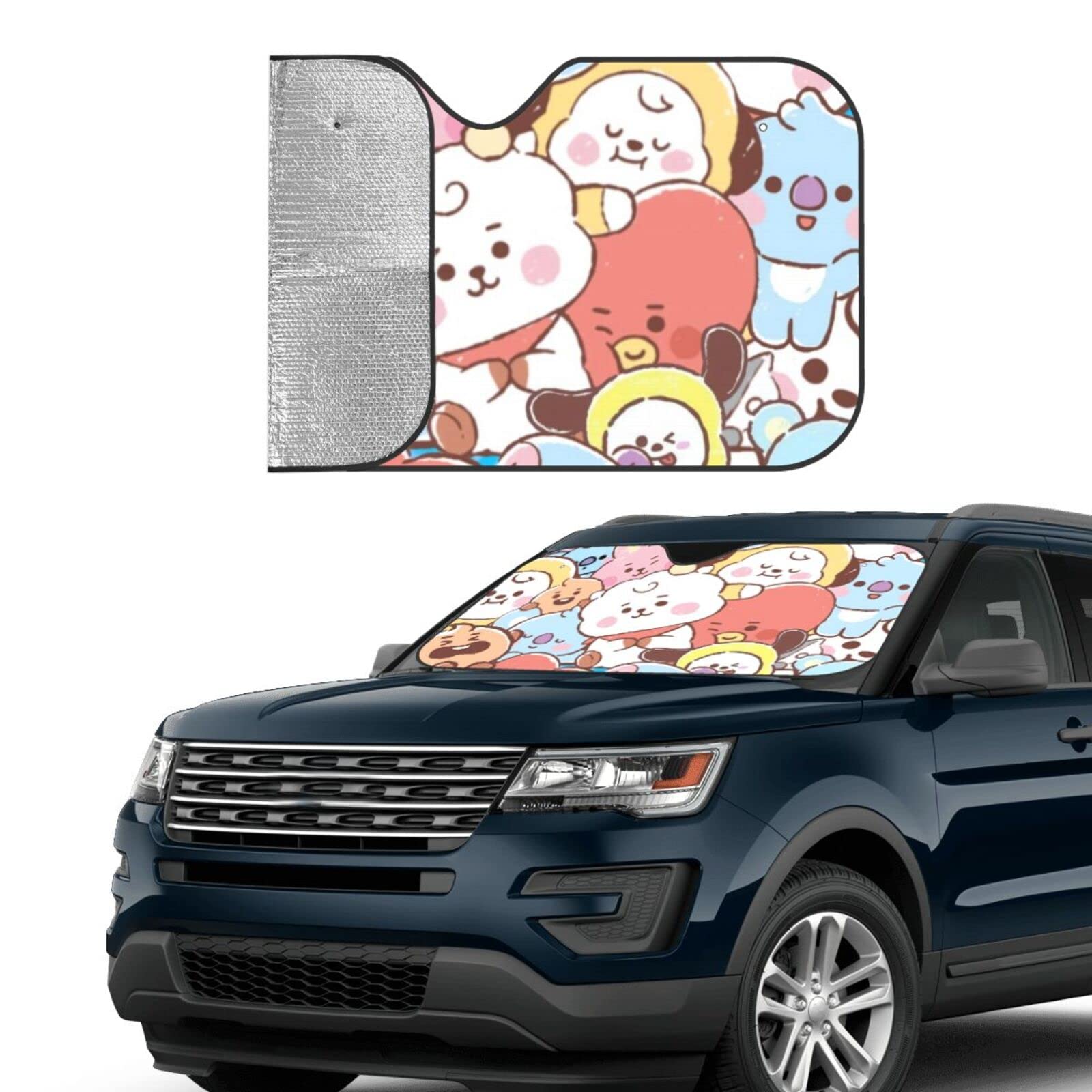 Amazon | Bt21 サンシェード 車 フロント フロントサンシェード カー 