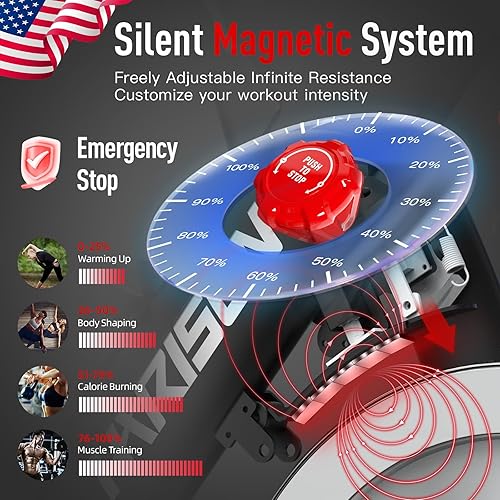 Miniatura 2 de HARISON Bicicleta reclinada estacionaria con Bluetooth