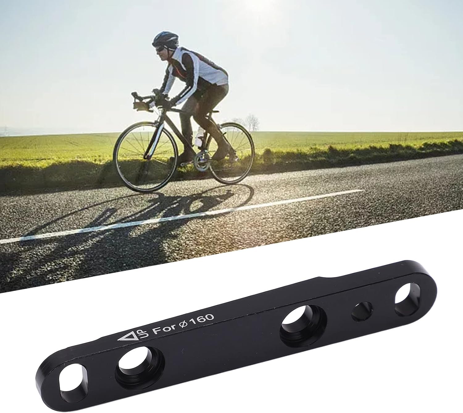 Flat Mount Disc Brake Adapter, 140mm/160mm Front/Rear Bicycle Flat Caliper to Flat Mount Disc Brake Mount Adapter Bicycle Accessory