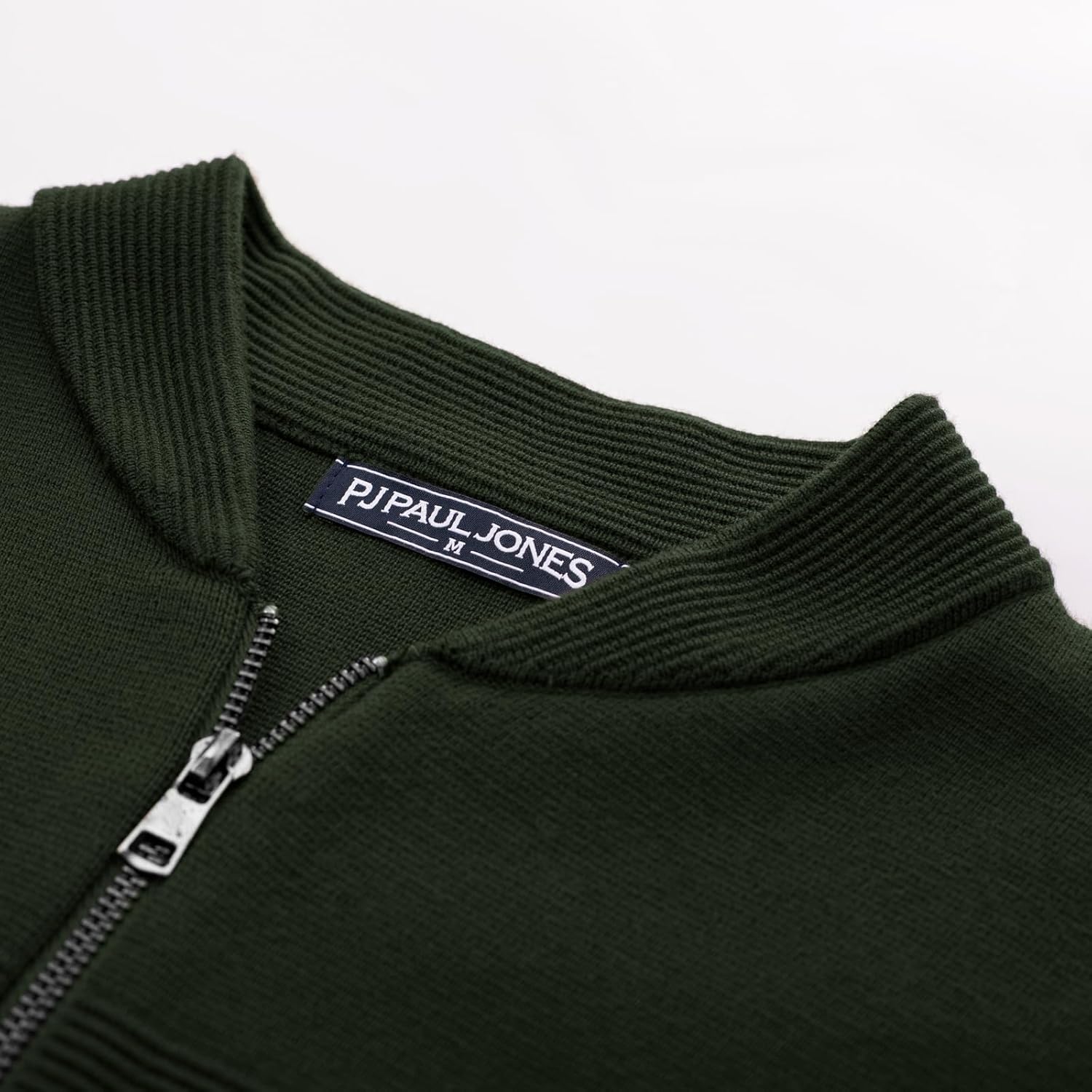 PJ PAUL JONES Mens Full Zip Cardigan Sweater Stand Collar Regular Fit Knit Sweaters - Image 4
