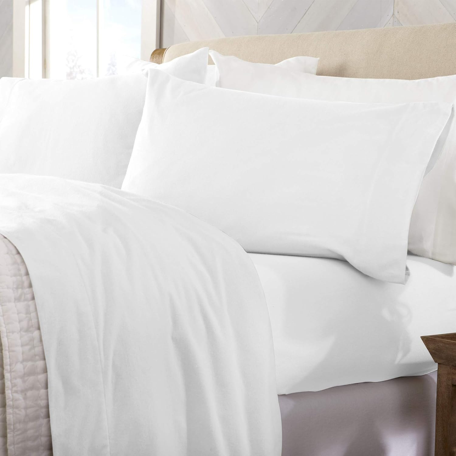 100 Turkish Cotton King Flannel Sheets Set Deep Pocket