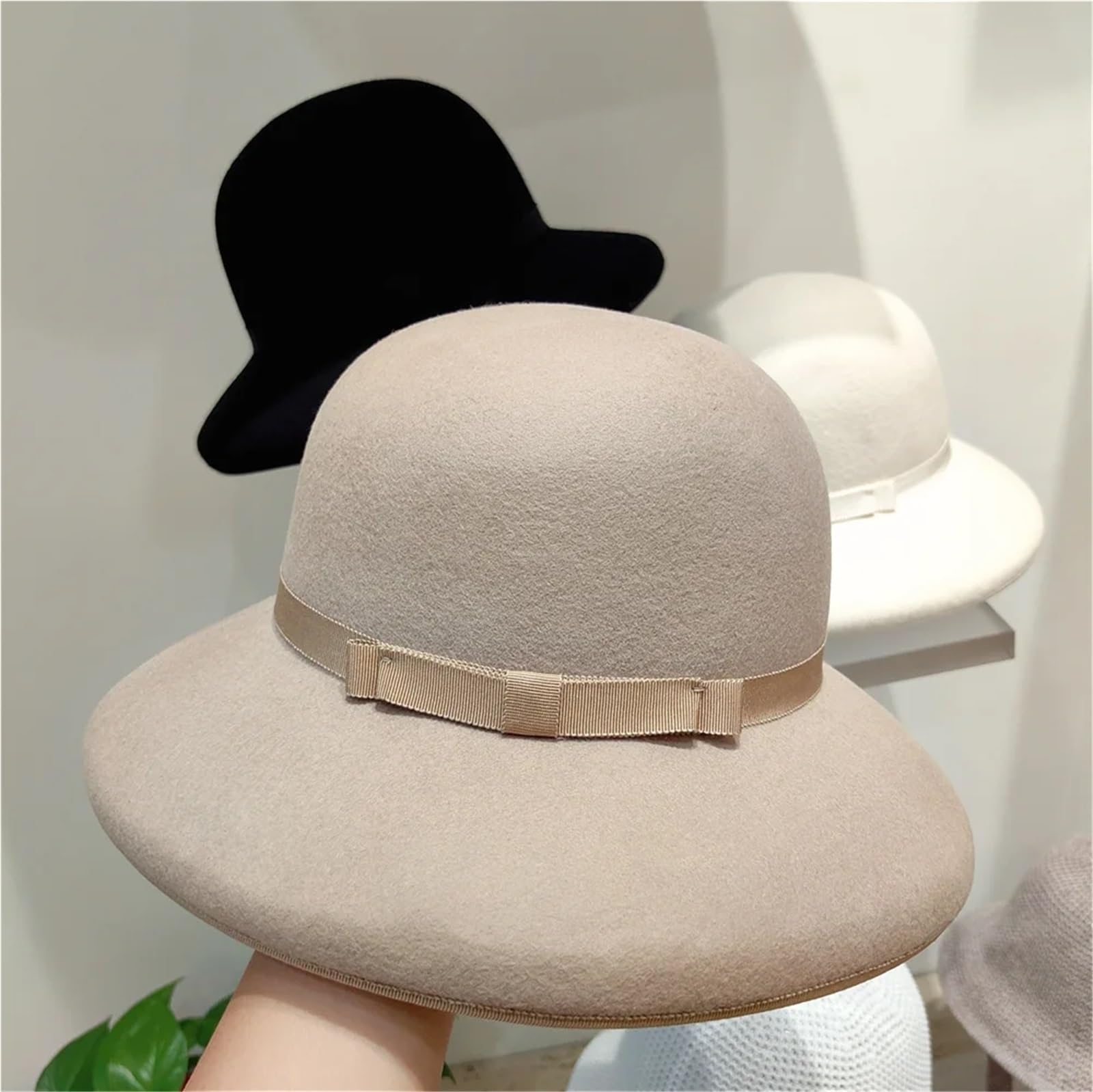 Cappello cloche da donna elegante retrò invernale CBucket Hat Per Viaggi E Campeggio