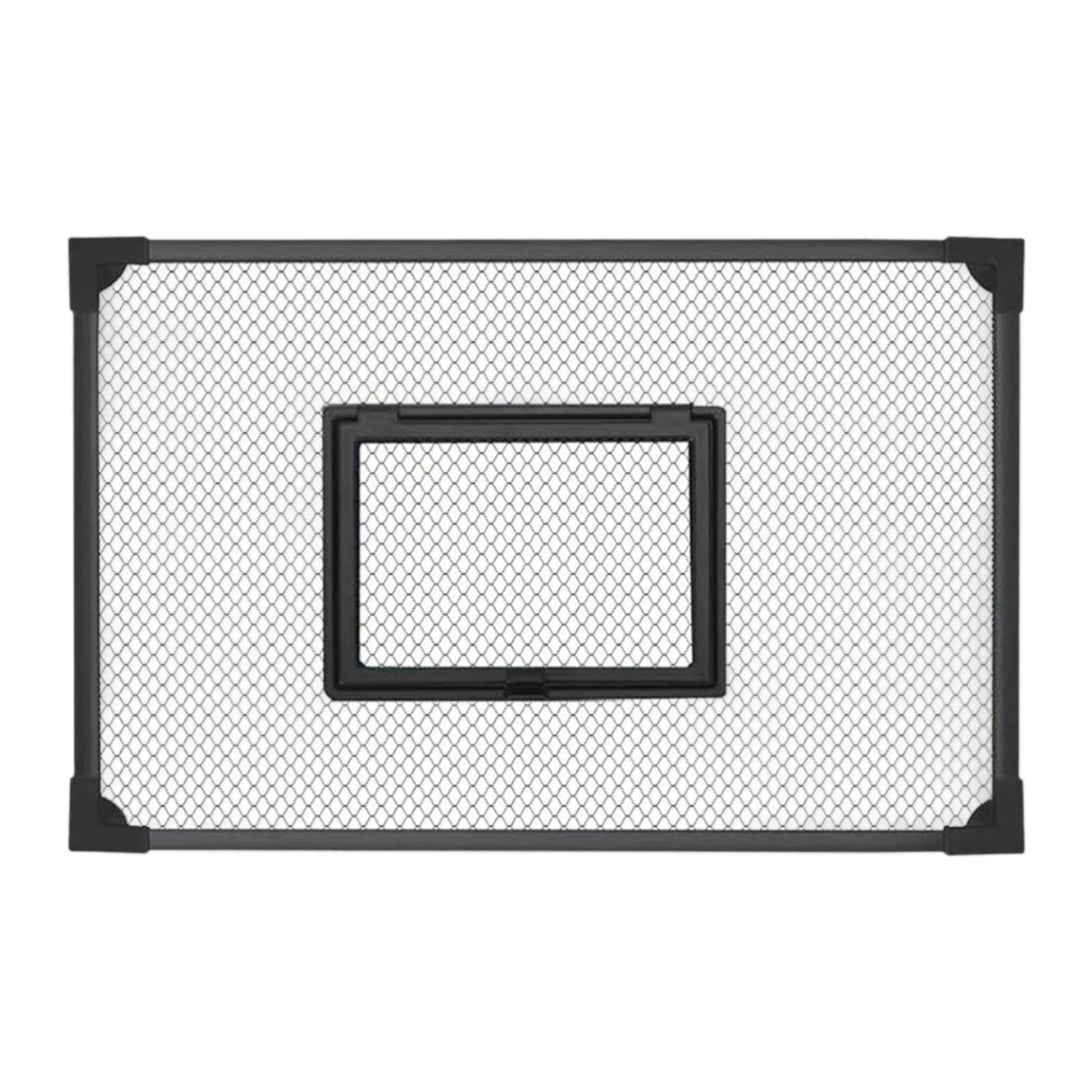 Baoblaze Fish Tank Lid Cover Replacement Self Assembly Anti Jump Net Cover Black Aquarium Lid Turtle Tank Accessories Multifunction Easy to Set up DIY,60x45cm