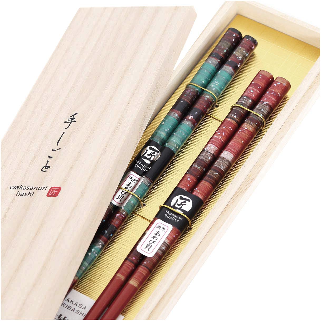 Amazon | 田中箸店 夫婦箸 桐箱入り 若狭塗 孔雀 2膳セット | 田中箸店