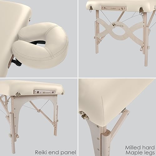 Miniatura 5 de EARTHLITE AVALON - Paquete de mesa de masaje portátil - Placa final Reiki cuna facial flexible de alta calidad y cojín Strata funda de transporte 30