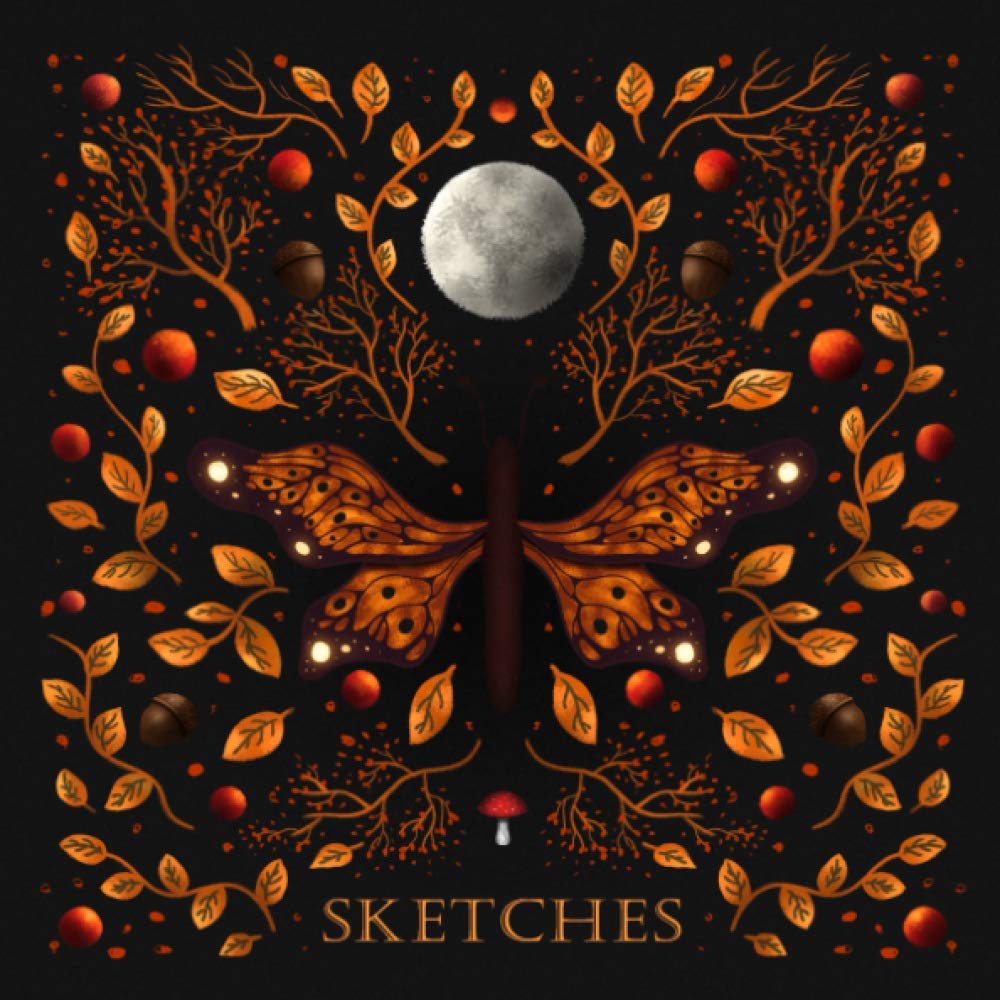 ☀ AUTUMN SKETCHES ☁ Square Sketch Book for Drawing, Writing, Painting, Sketching or Doodling, Blank Paper, 110 Pages: Autumn Butterfly Version (AUTUMN NOTES)