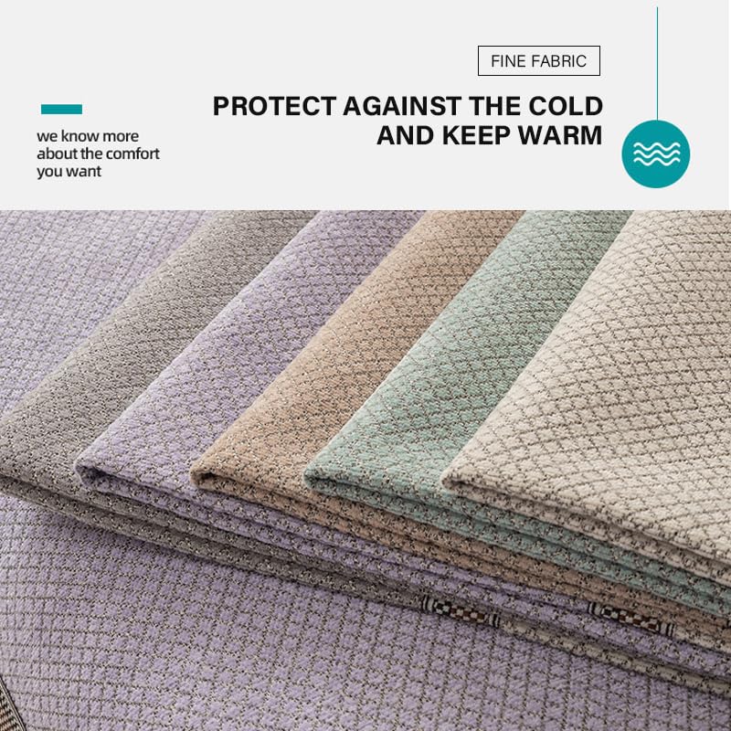 Funda de chenilla para sofá seccional de alta calidad con diseño patchwork elegante beige 2