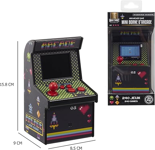 Miniatura 7 de MG3314 - Mini arcade Bolardo 240 Juegos Clásico Retro Drugstore Regalo Entretenimiento Gadget Diversión