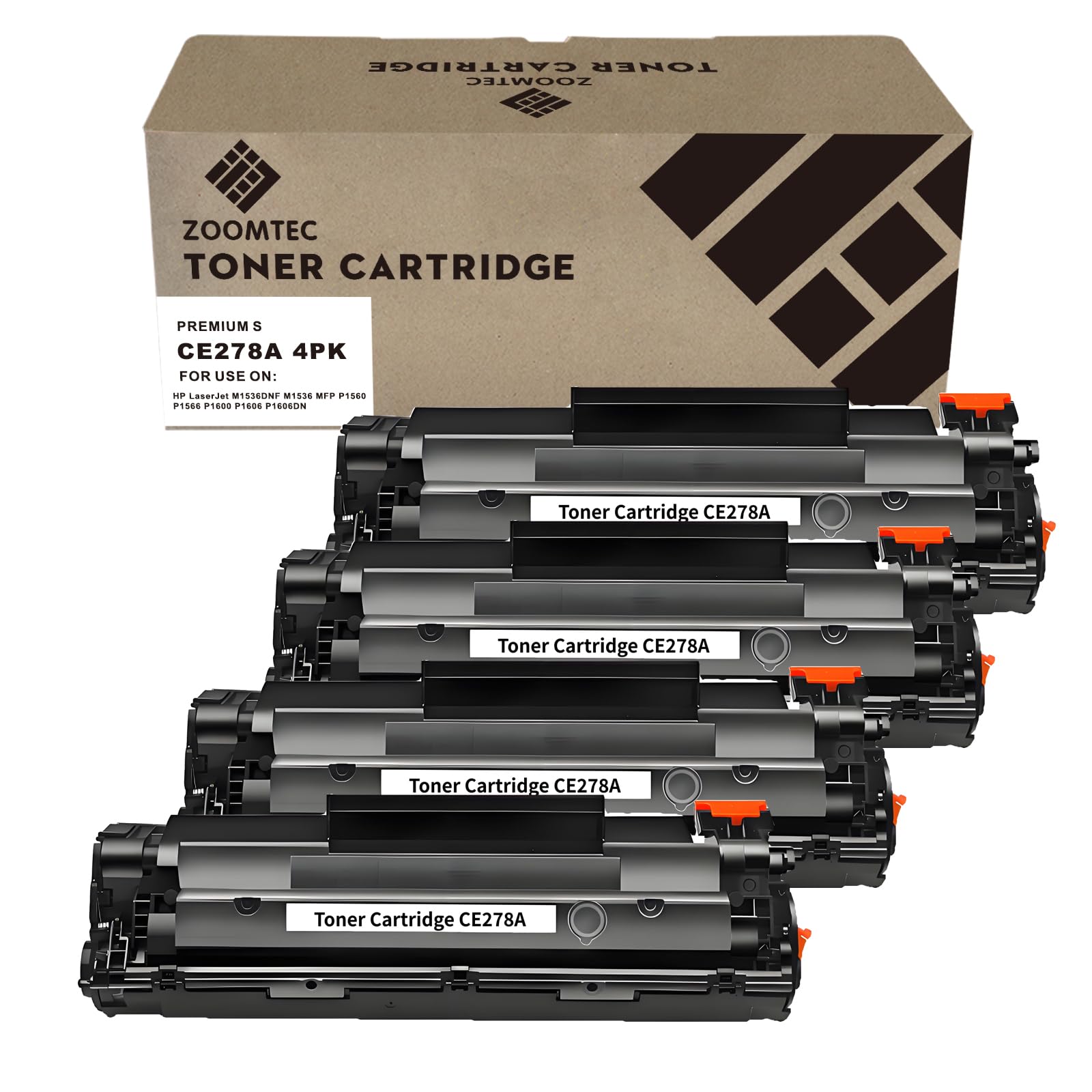 sostituzione per CE278A 78A Cartuccia Toner compatibile per Stampante HP Laserjet Pro MFP P1606 P1606DN P1600 P1560 P1566 M1536DNF M1536 (4x Nero)