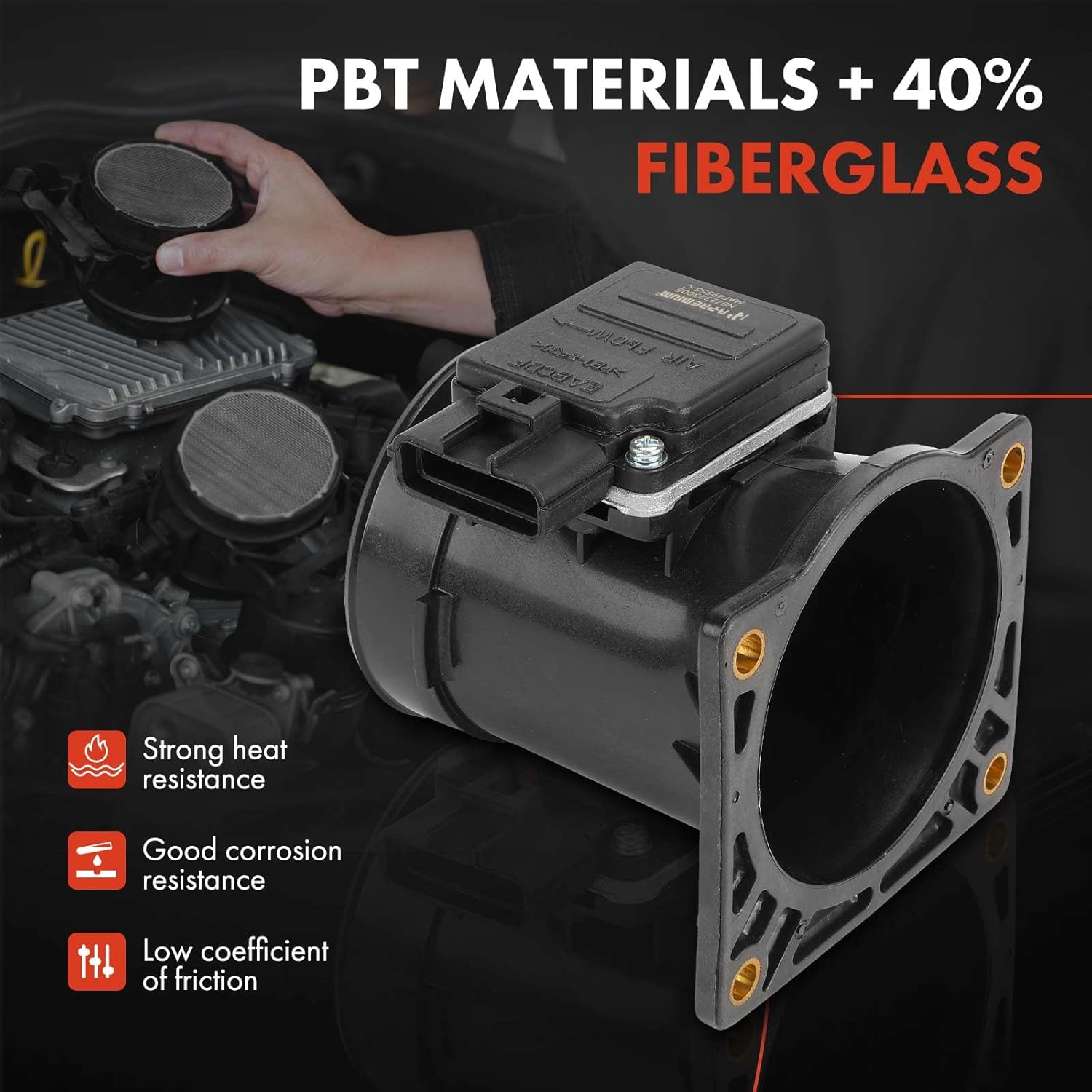 A-Premium Mass Air Flow Sensor Meter [4 Pins] Compatible with Ford F-150 1997-2005, F-150 Heritage 2004, Taurus, E-150, E-250, Contour, Windstar & Mercury Cougar/Mystique 1999-2000, Sable 1996-1999