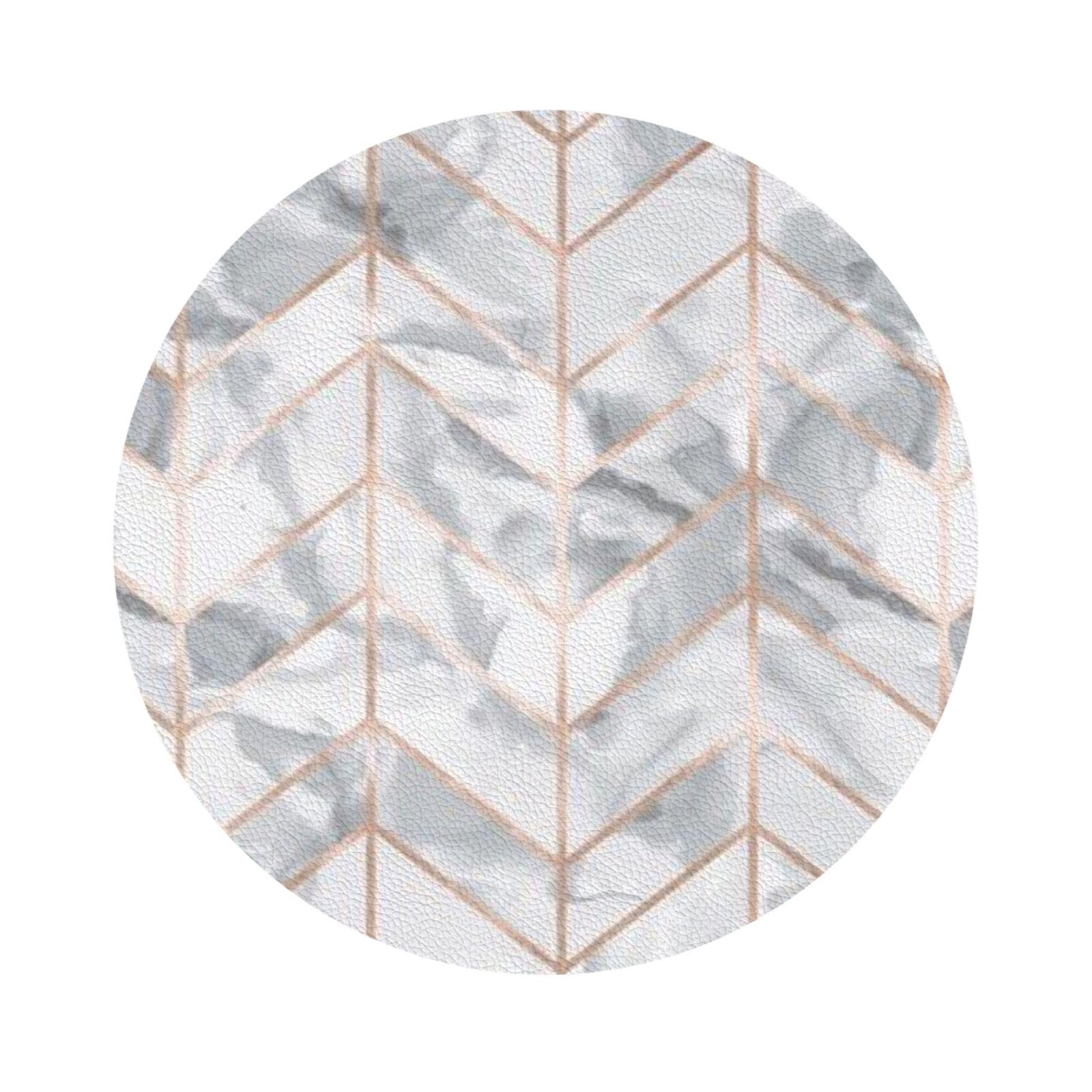 rose gold marble design background PU Leather Coasters Set of 6 Round Drink Coasters