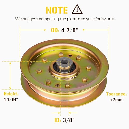 Miniatura 3 de 756-04129 - Polea tensora plana 753-08171 para Cub Cadet MTD RZT50 LT1050 LT1045 LTX1040 LTX1046 LTX1045 LTX1050 SLT1554 LGT1054 42222 46" 46" 48"