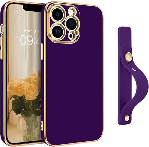 Miniatura 10 de VENINGO Funda para iPhone 13 Pro Max, funda para iPhone 13 Pro Max, funda de TPU suave de ajuste delgado con pulsera ajustable, resistente a los