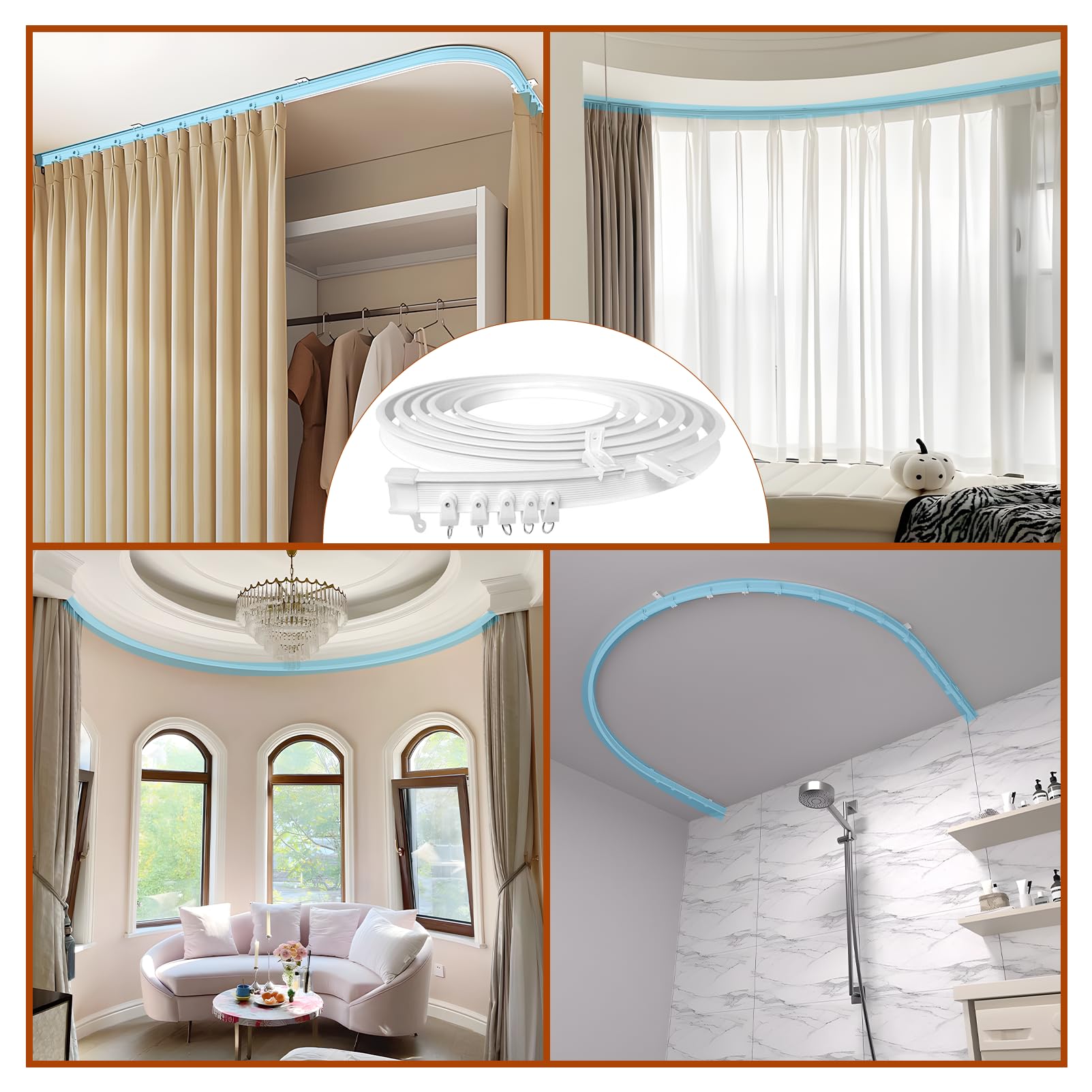 Binario Per Tende Da Soffitto Pieghevole PARK5 Metri, Binario Per Tende Da Soffitto Pieghevole Park5 Metri Binario Per Tende Da Soffitto Flessibile Binario~p154237142