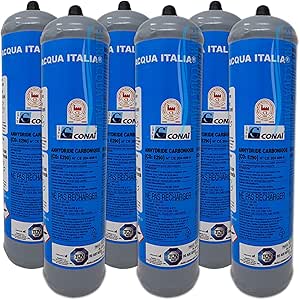 6 Bombole CO2 Per Gasatore Acqua Frizzante | 600g Usa E Getta E290 - Foto 3