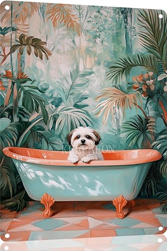 Miniatura 11 de Divertidos carteles de metal para decoración de baño y bañera, póster de metal retro para decoración de baño, bar, hogar, baño, decoración de pared,