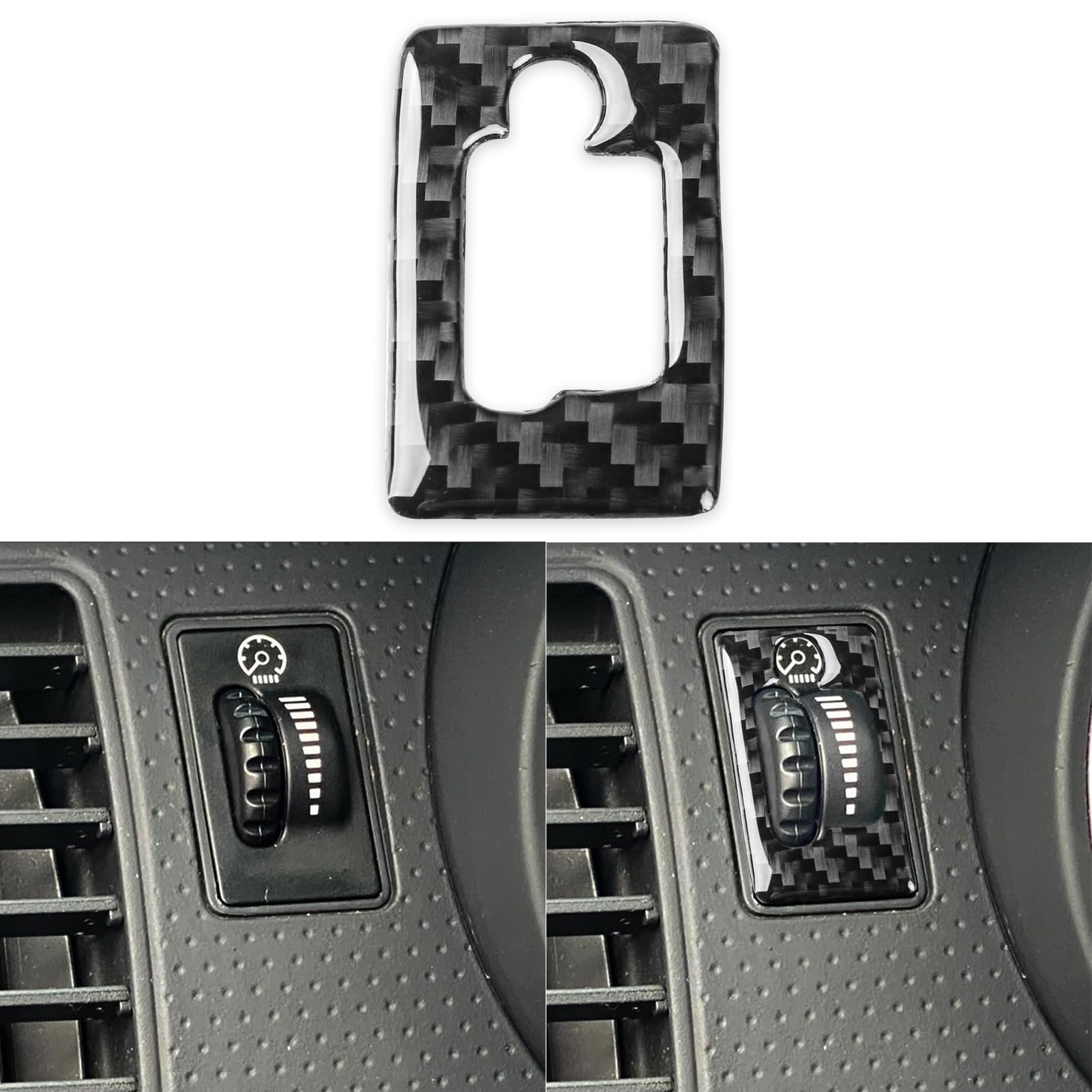 NVCNX Car Real Premium Carbon Fiber Cover Interior Trim Accessories Compatible with Toyota Tacoma 2012-2015 (Air Vent Adjustment)