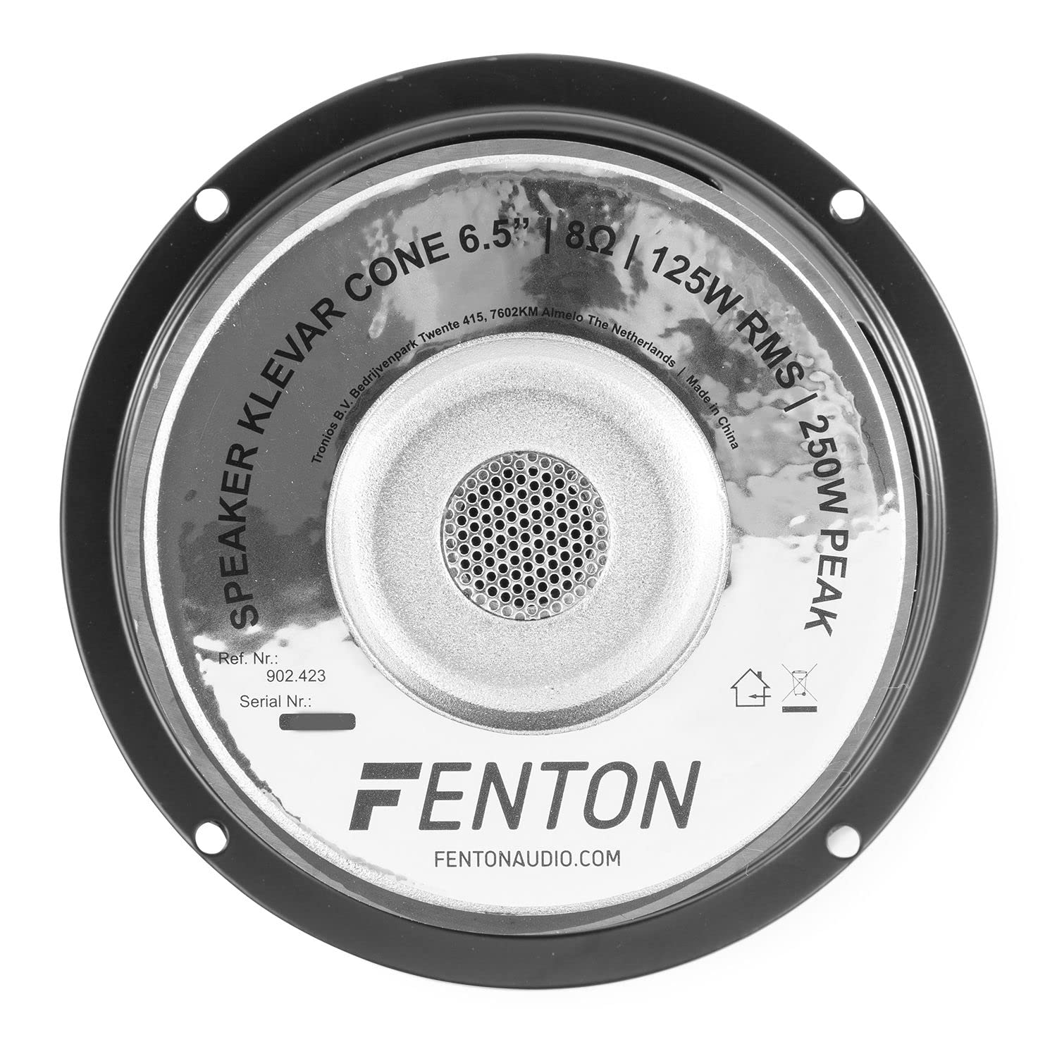 FENTON WK16 - Altavoz de Graves Fabricado con Cono de Kevlar de 6,5", 250 vatios de Potencia, Bobina ventilada Resistente al Calor, suspensión de Goma, diafragma de Fibra sintética Resistente