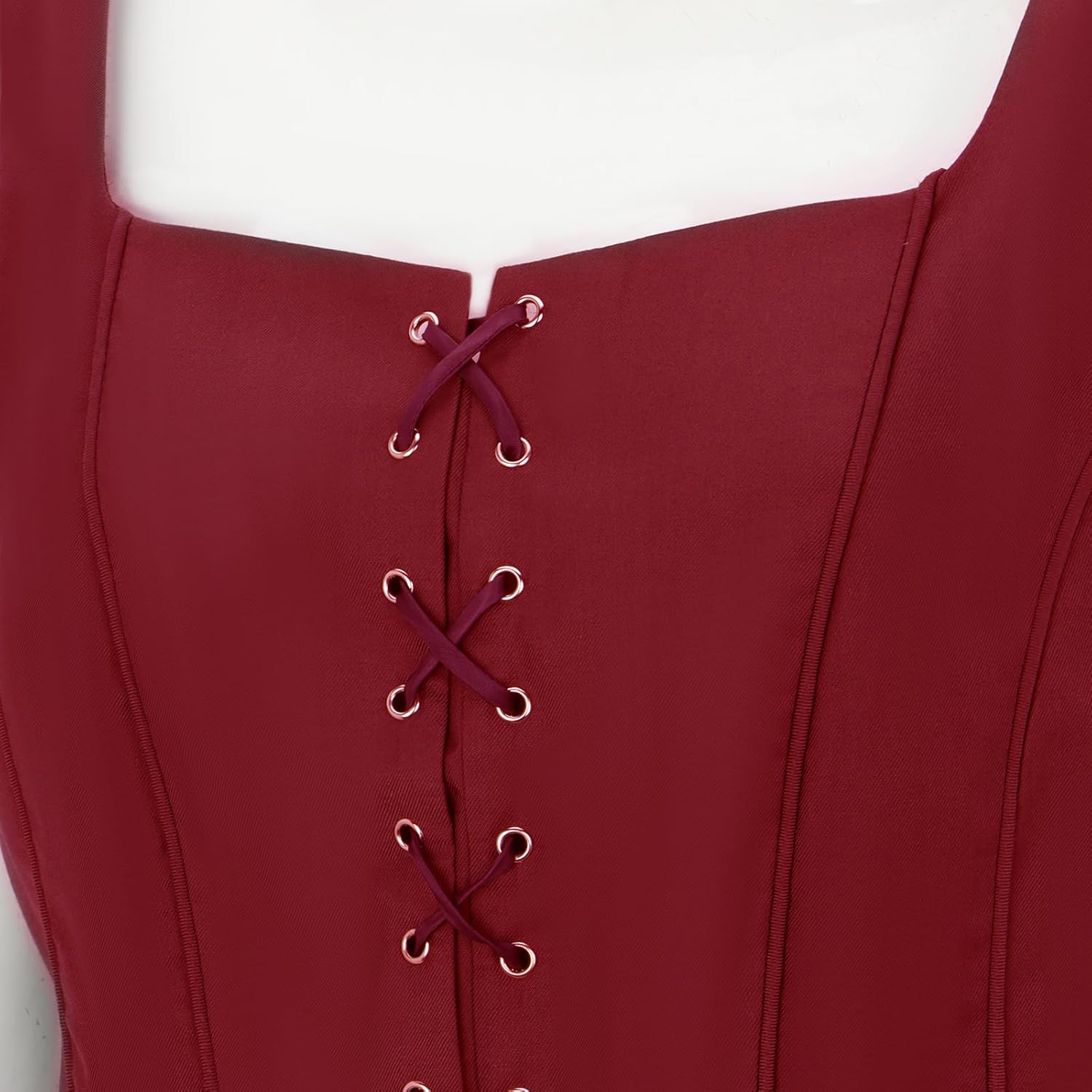 NIHONCOS Womens Pirate Renaissance Tank Top Medieval Waist Cinched Corset Slim Strap Vest Bodice Halloween Cosplay Costume - Image 5