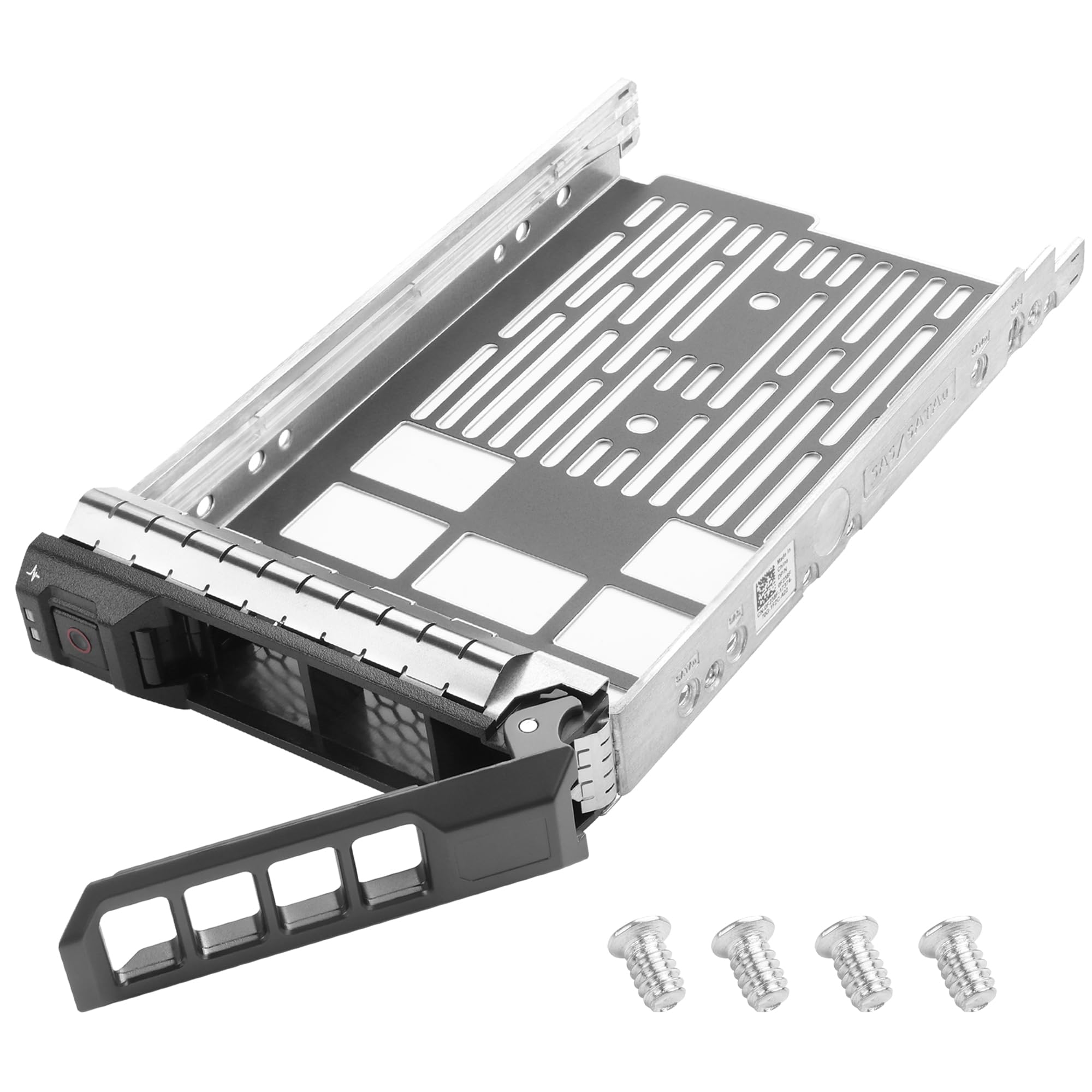 YAODHAOD F238F 3,5" SAS SATA Disco Duro Tray Caddy para servidores en rack Dell R720 R520 R420 R710 R510 R410 Torre Servidor T620 T420 T710 T610 T410 Negro Metal