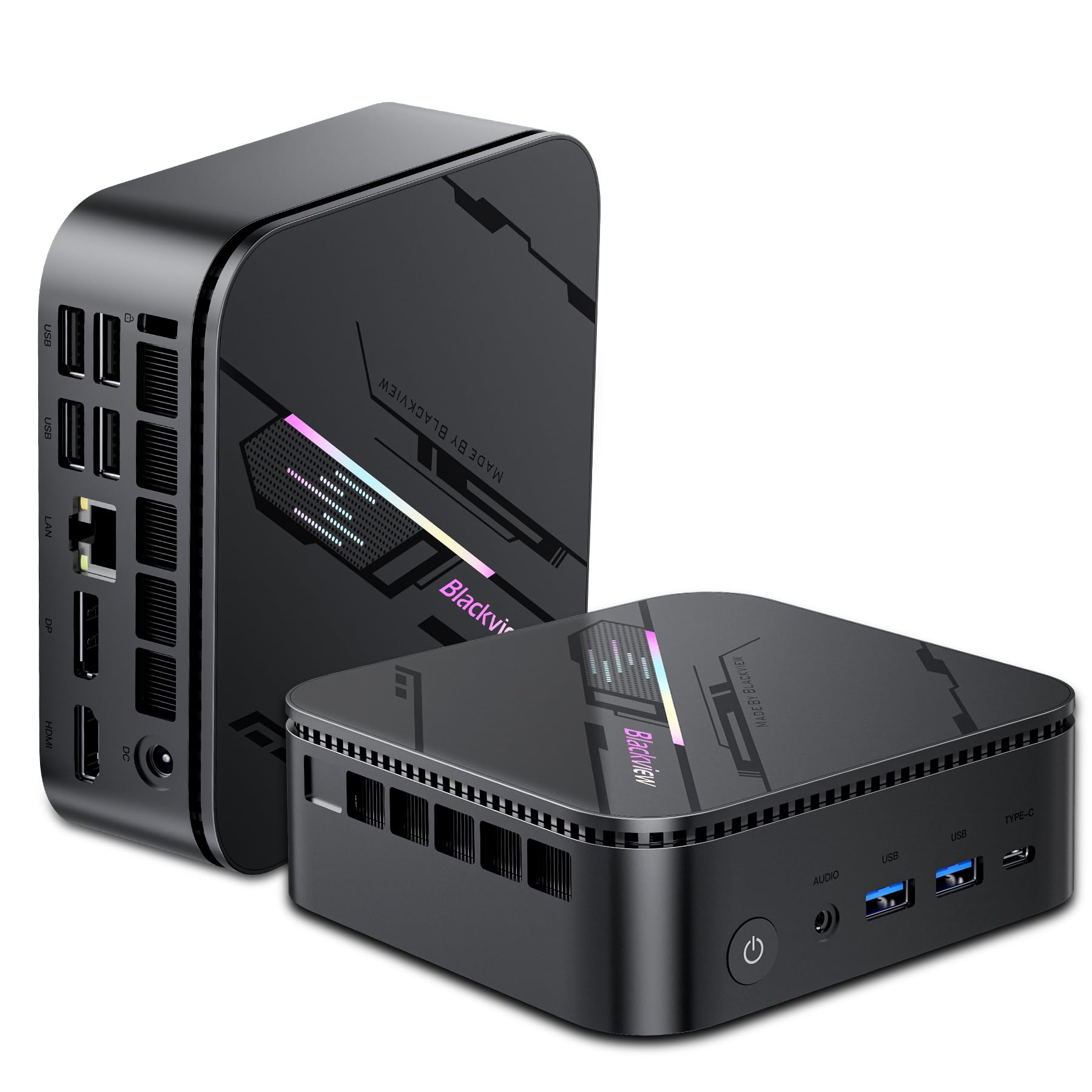 Blackview MP100 Pro Mini PC Processore i3-1215U (Beats 4300U/1011U), 16GB DDR4 512GB SSD Mini Desktop Computer, Garanzia 3 Anni, 8K Triplo Display DP 1.4+HDMI 2.0+Type-C/6 x USB 3.2 /WiFi 6/BT5.2