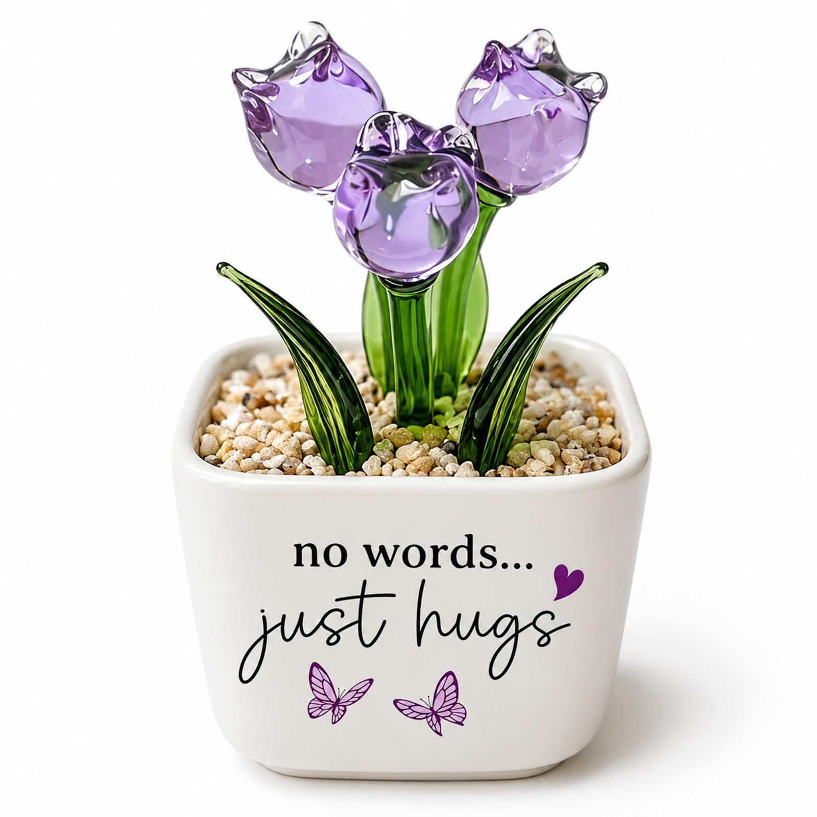 No Words Just Hugs Tulip Bouquet Sympathy Figurine, Bereavement Gifts