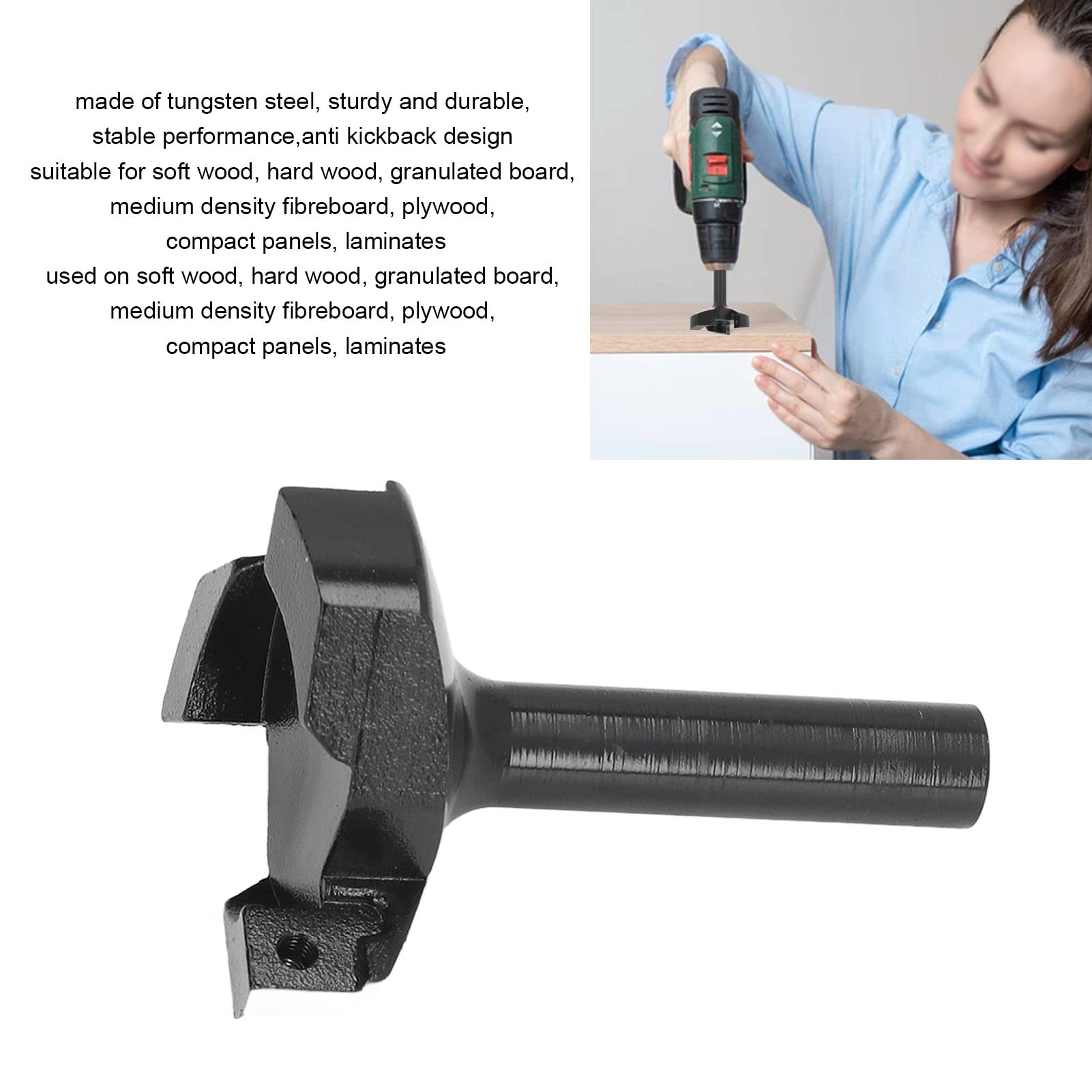 Broca enrutadora para superficies de spoilboard CNC de 3 flautas |Acero de tungsteno