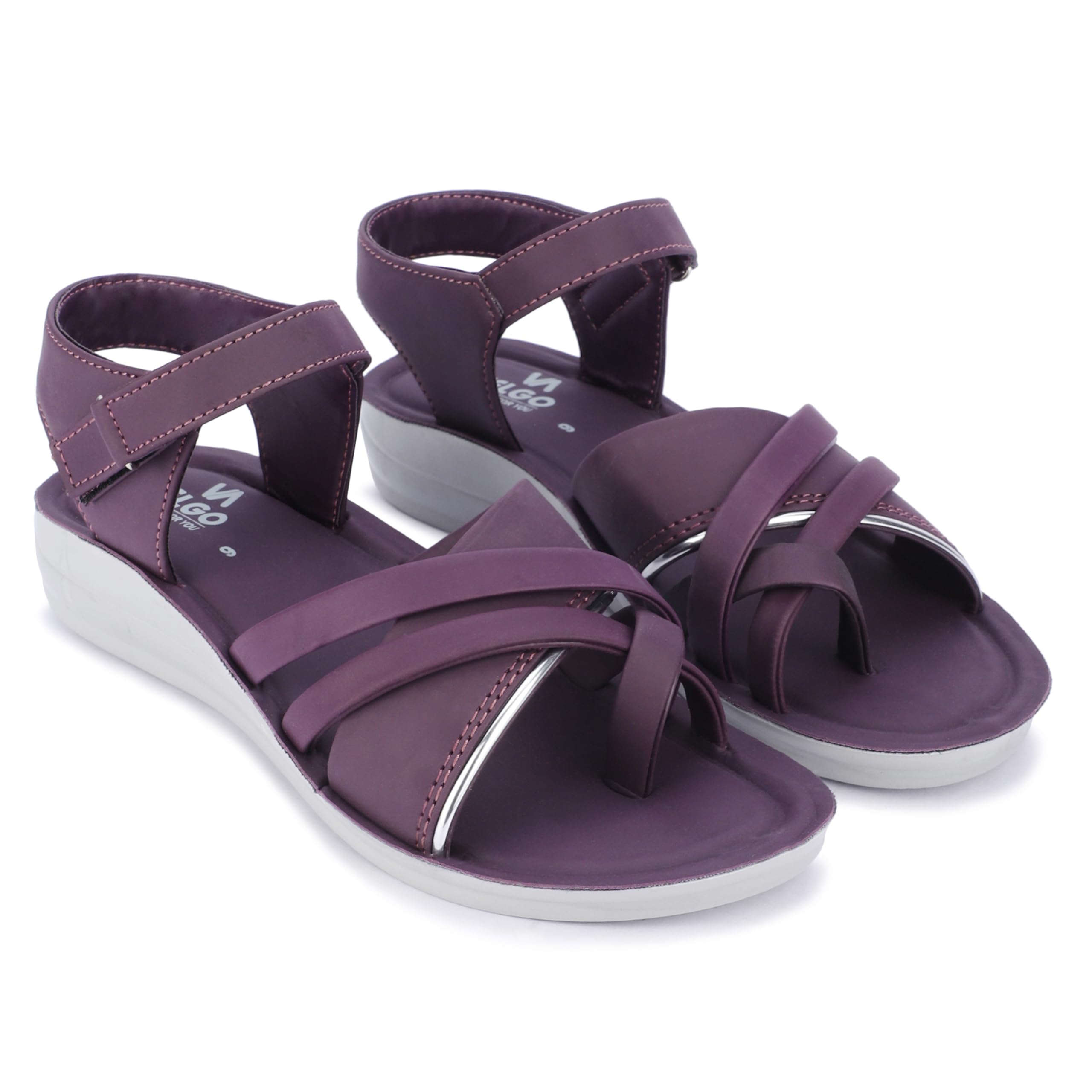 ango Women's Black Gladiator Sandals with Platform Sole, Strappy Design, Casual For Girls-picture-10