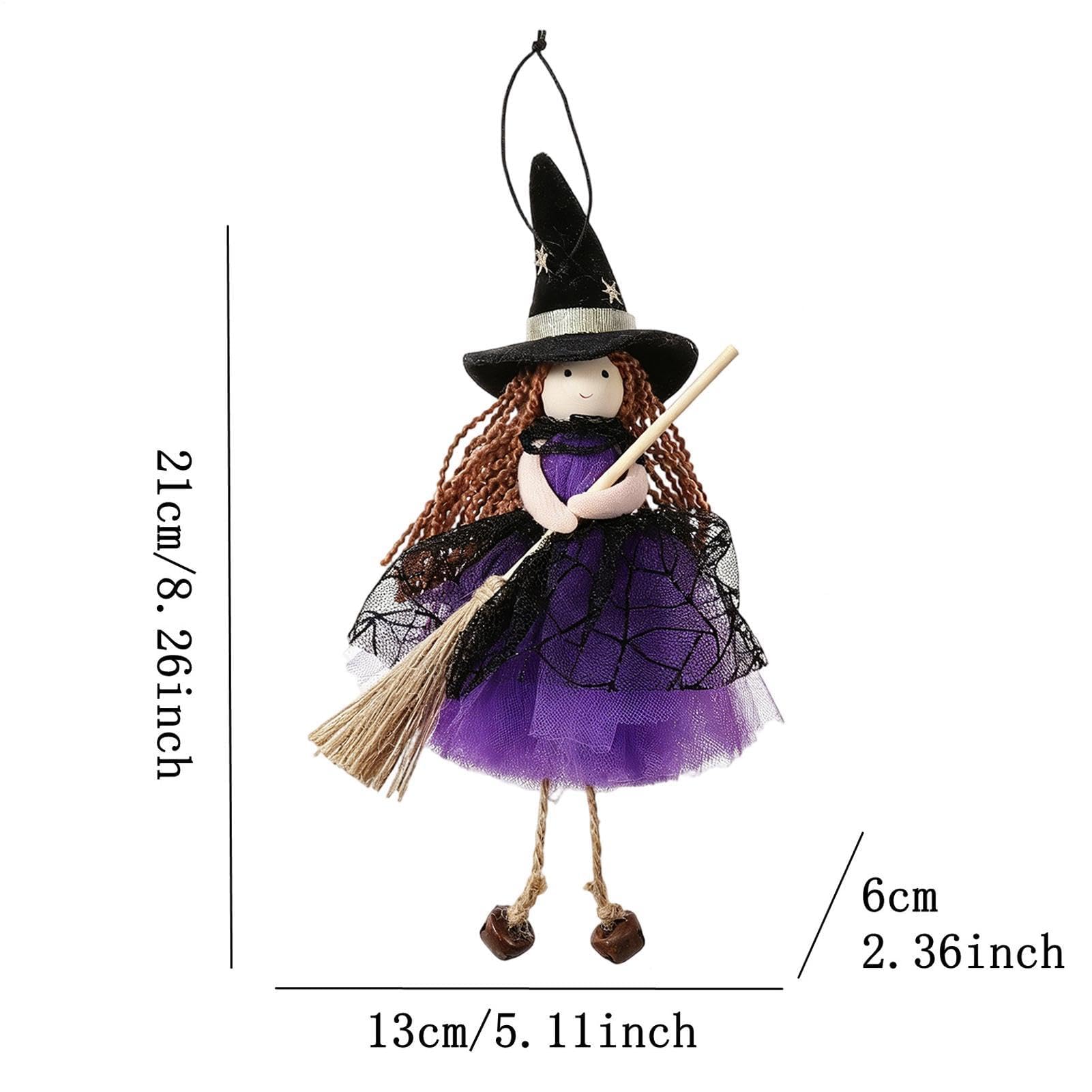 Decorazione spaventosa di strega di Halloween, bambola da strega da appendere per casa, ufficio, scuola, casa fantasma e giardino