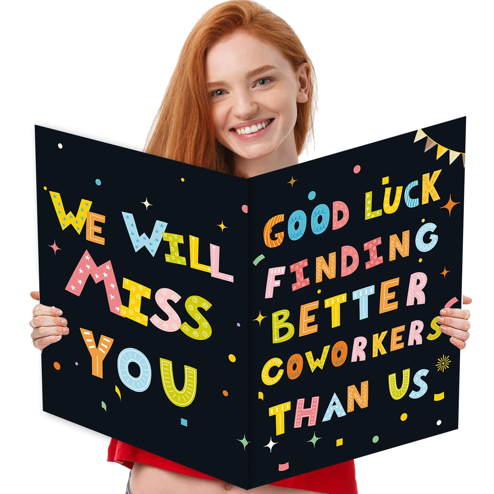 We Will Miss You Card with Envelope, Jumbo Going Away Card,Large Farewell Cards for Coworkers, Big Farewell Card, Giant Miss You Card, Going Away