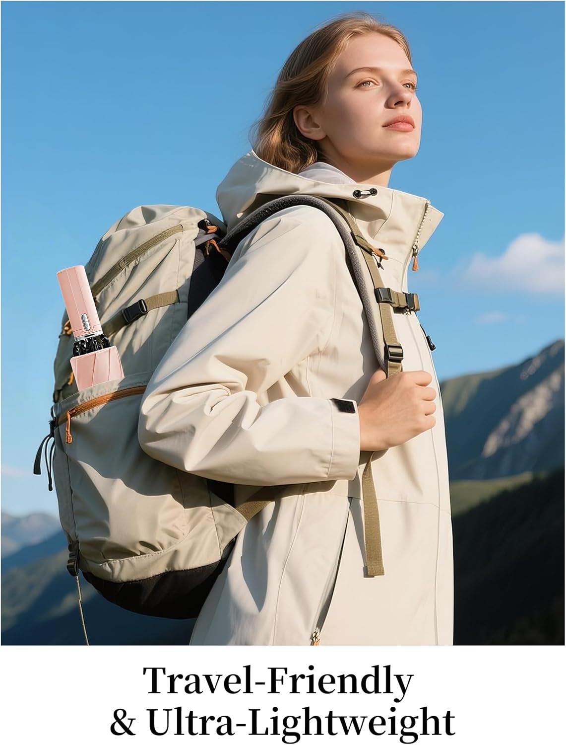 Seniny Electric Travel Umbrella with Intelligent Open Close, Rechargeable Umbrellas for Rain Windproof, Automatic Portable & Compact Umbrella with Reflective Stripe - Image 7