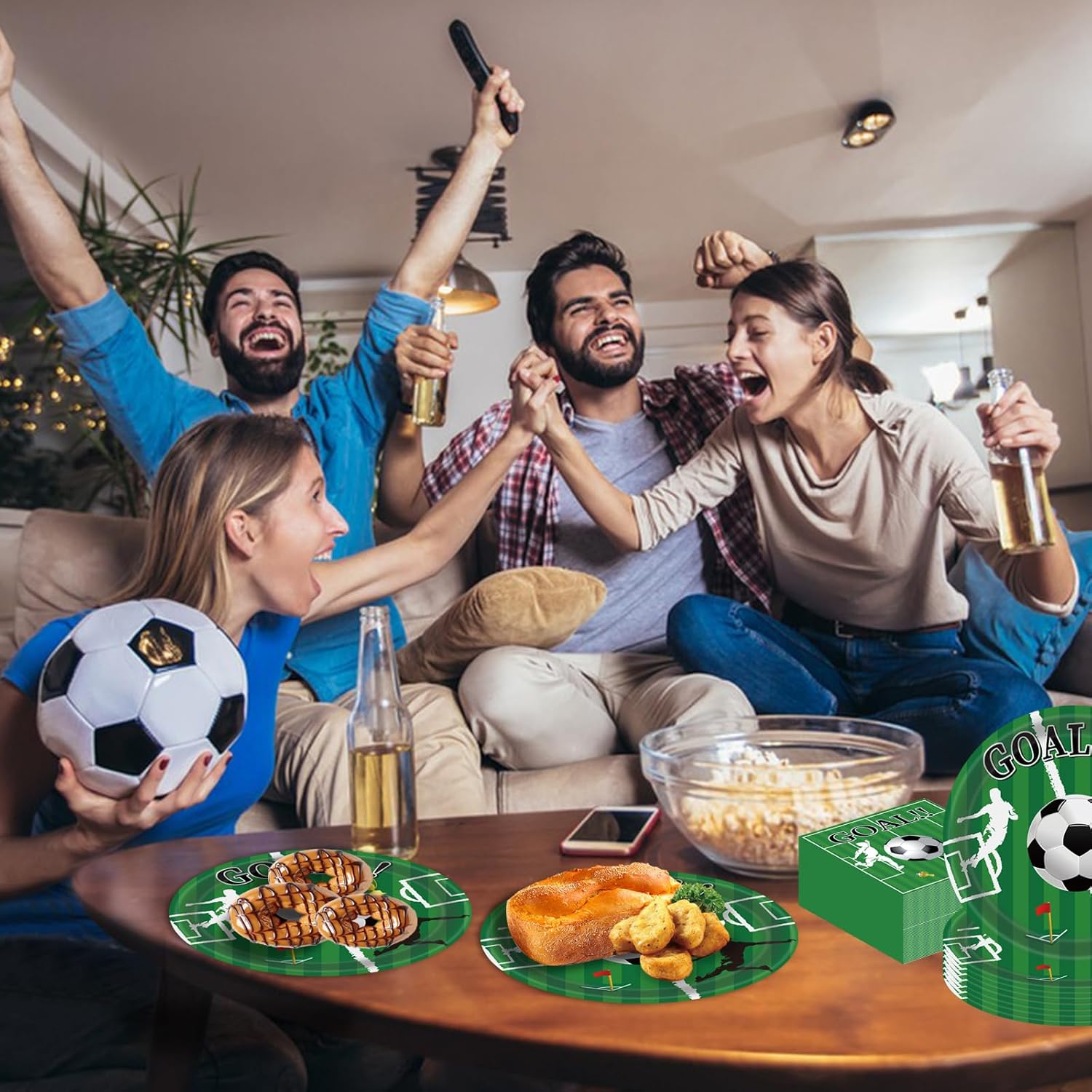 50 Pcs Soccer Plates and Napkins Party Supplies, Soccer Birthday Party Decorations Tableware Set for Sports Theme Birthday Partys Table Decor-Serves 25 - Image 6