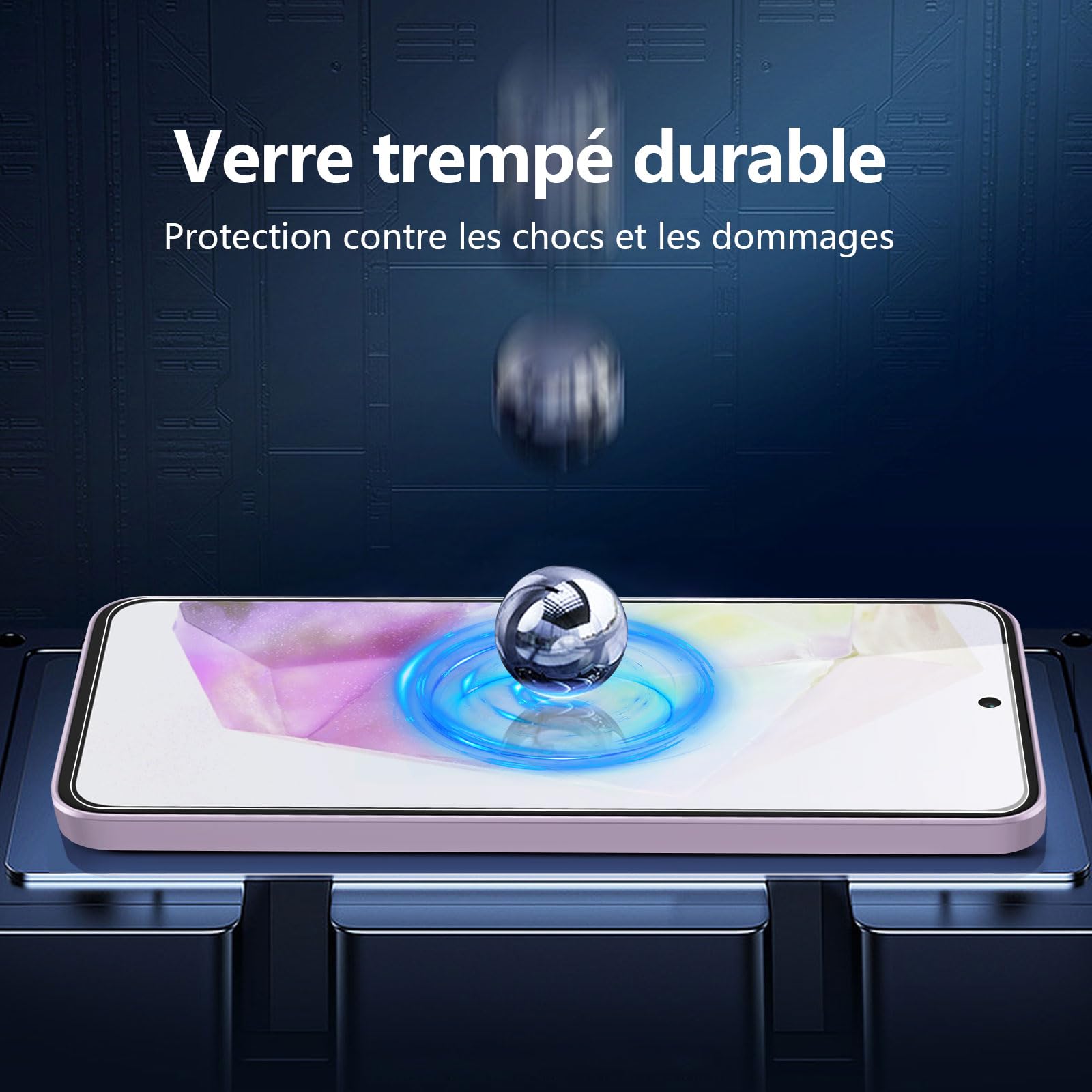 NEW'C Lot de 3, Verre Trempé pour Samsung Galaxy A56 5G / A36 5G Film en Protection écran efficace contre les Rayures - sans Bulles - Ultra Résistant (0,33mm HD Ultra Transparent) Dureté 9H Glass