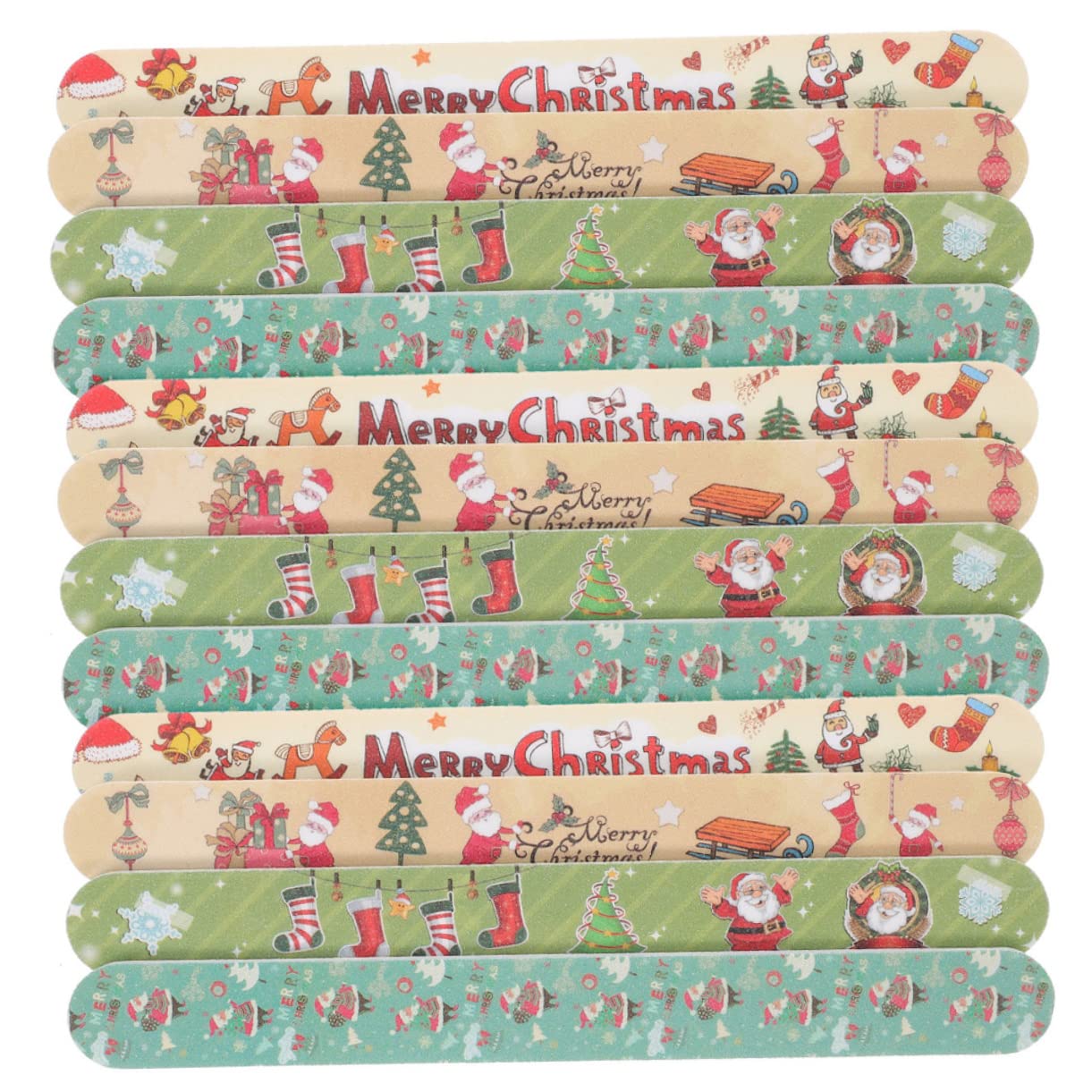 ABOOFAN Limette per Unghie Professionali Natalizie 24 Pezzi Design a Tema Natale in Eva per Manicure e Pedicure a Casa Stili multipli