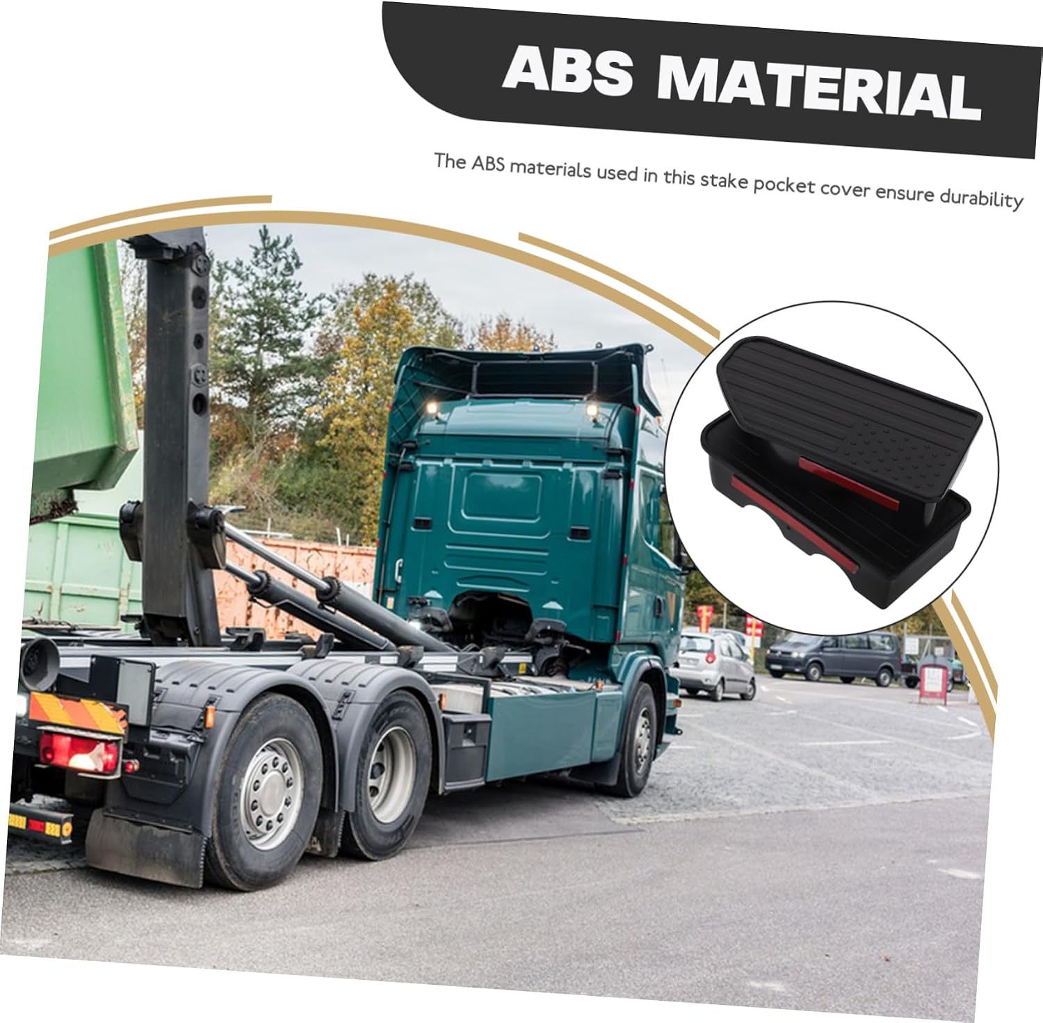 GLEAVI 1pair Bed Rail Stake Pocket Covers for and Material Easy Installation Truck Bed Caps Protects Cargo and Stake Pockets