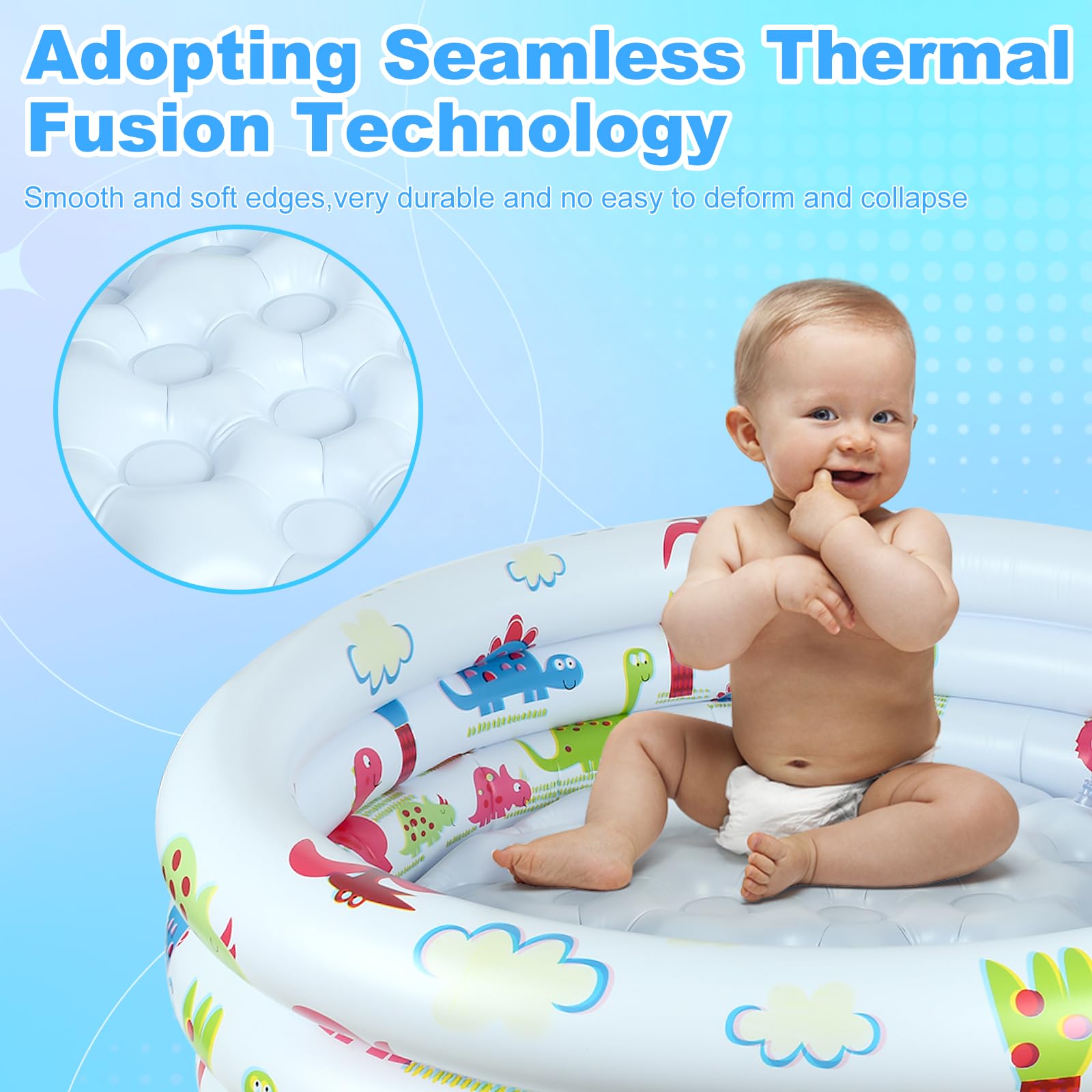 Piscina gonfiabile per bambini, Ø 90 x 22 cm, piscina per bambini, piscina rotonda, piscina per bambini per giardini/esterni/spiagge